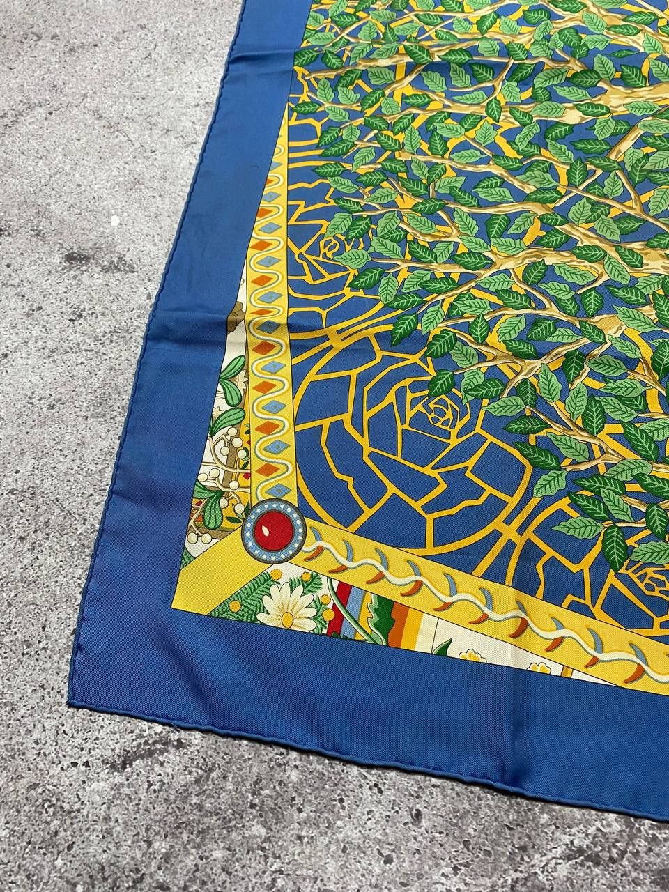 Hermes Vintage Hermes 90’s Axis Mundi Central Scarf Silk Ladies Size ONE SIZE - 12 Thumbnail