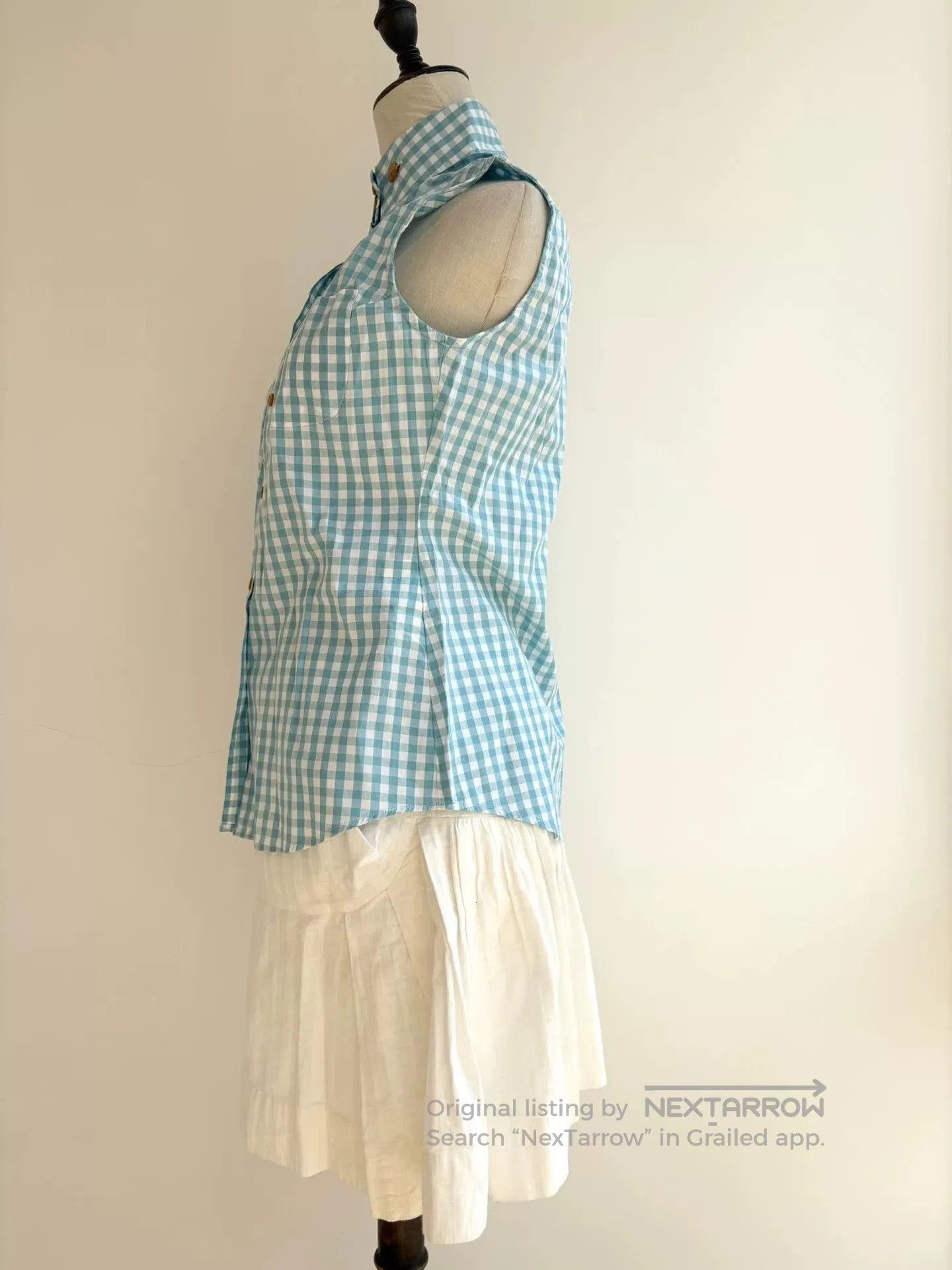 Vivienne Westwood vintage vivienne westwood blue check sleeveless shirt. Size S / US 4 / IT 40 - 3 Thumbnail