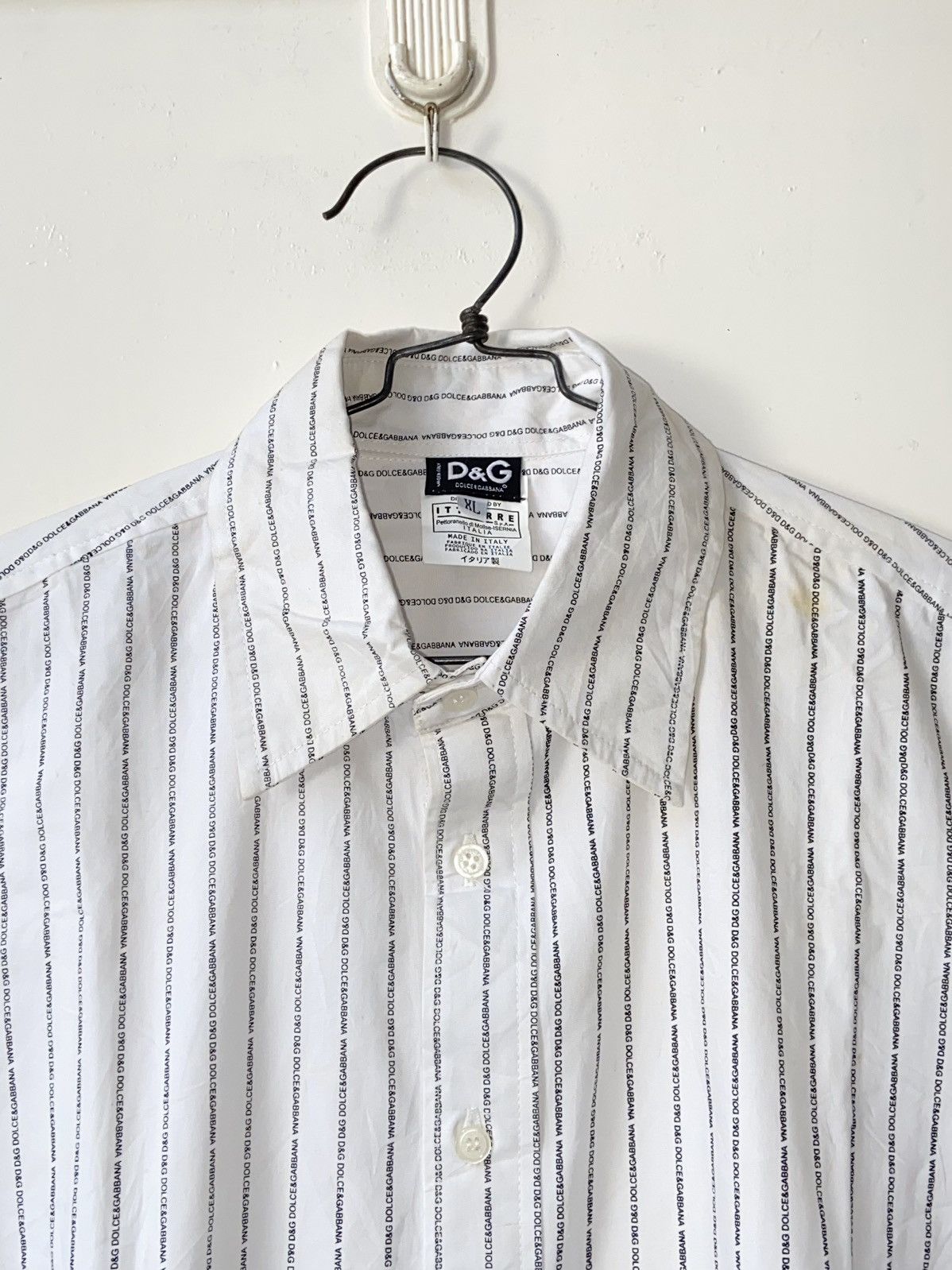 Dolce & Gabbana D&G DOLCE GABBANA White Printed Shirt Size US M / EU 48-50 / 2 - 12 Thumbnail