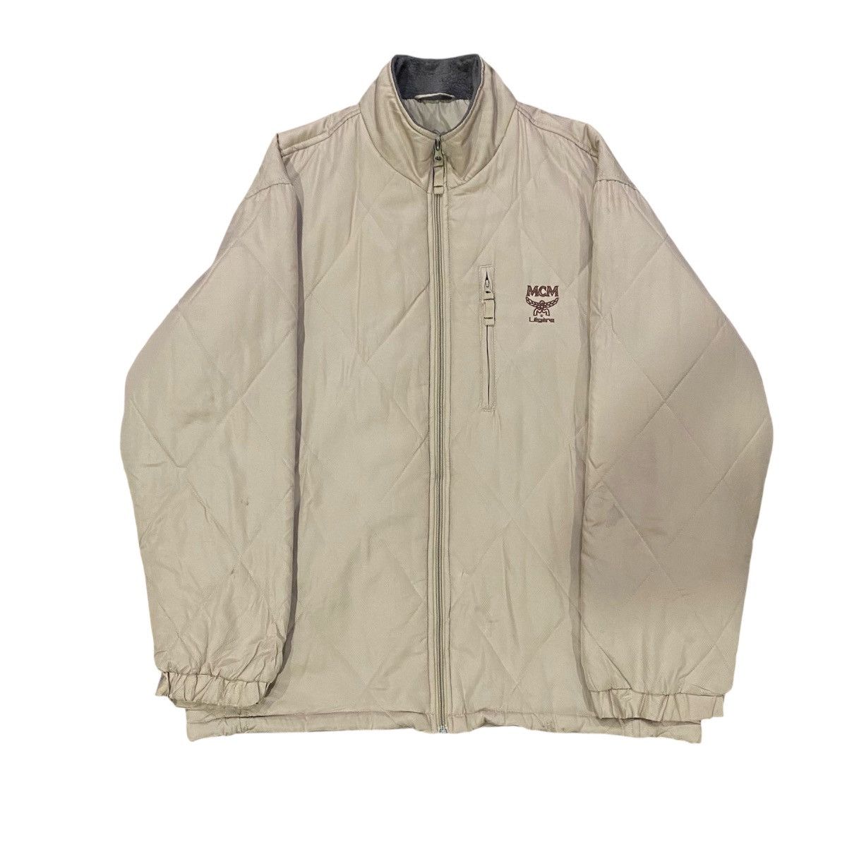 MCM Vintage MCM Zipper Light Jacket Quilted Beige Size US L / EU 52-54 / 3 - 1 Thumbnail