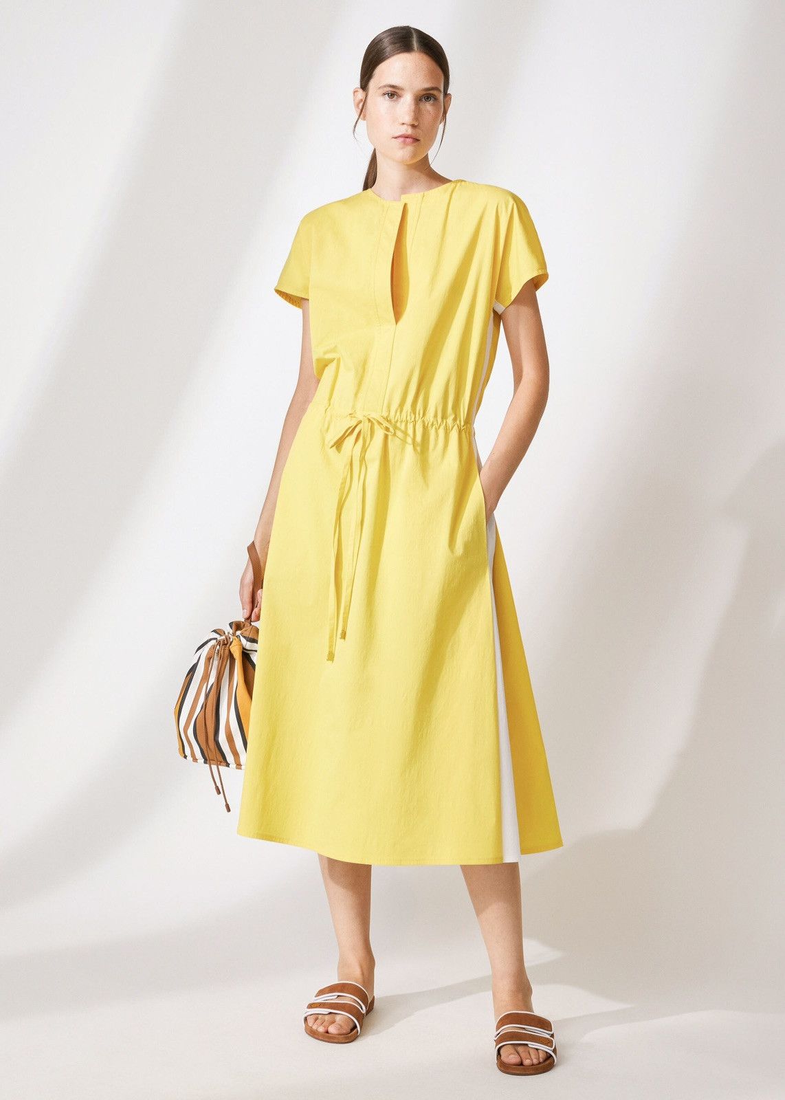 Loro Piana o1srvl11e0424 Dress in Yellow Size M / US 6-8 / IT 42-44 - 2 Thumbnail