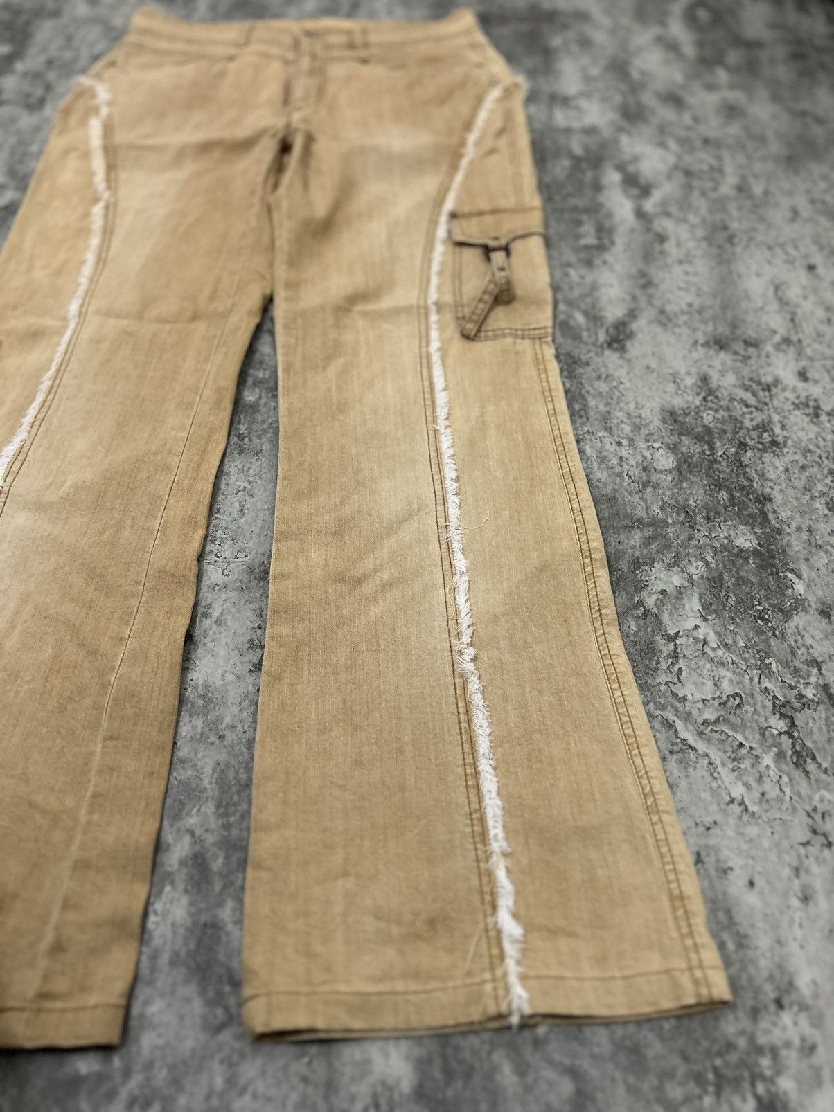 Hysteric Glamour × Japanese Brand × Vintage Vintage Clermont Cargo Spiral Flare Pants Size US 30 / EU 46 - 6 Thumbnail