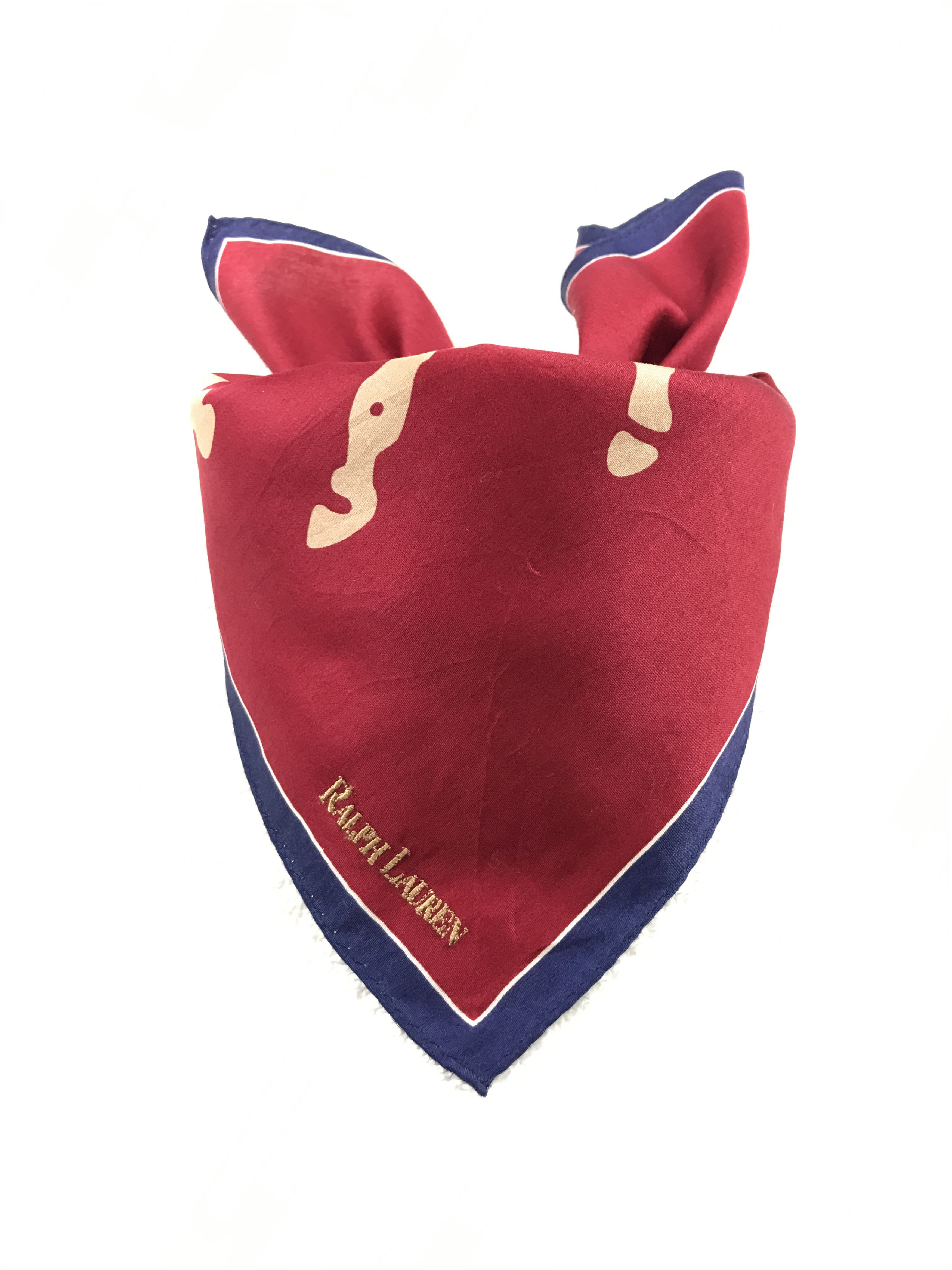Designer × Ralph Lauren × Vintage Vintage Ralph Lauren Bandana Neckerchief Handkerchief Size ONE SIZE - 3 Thumbnail