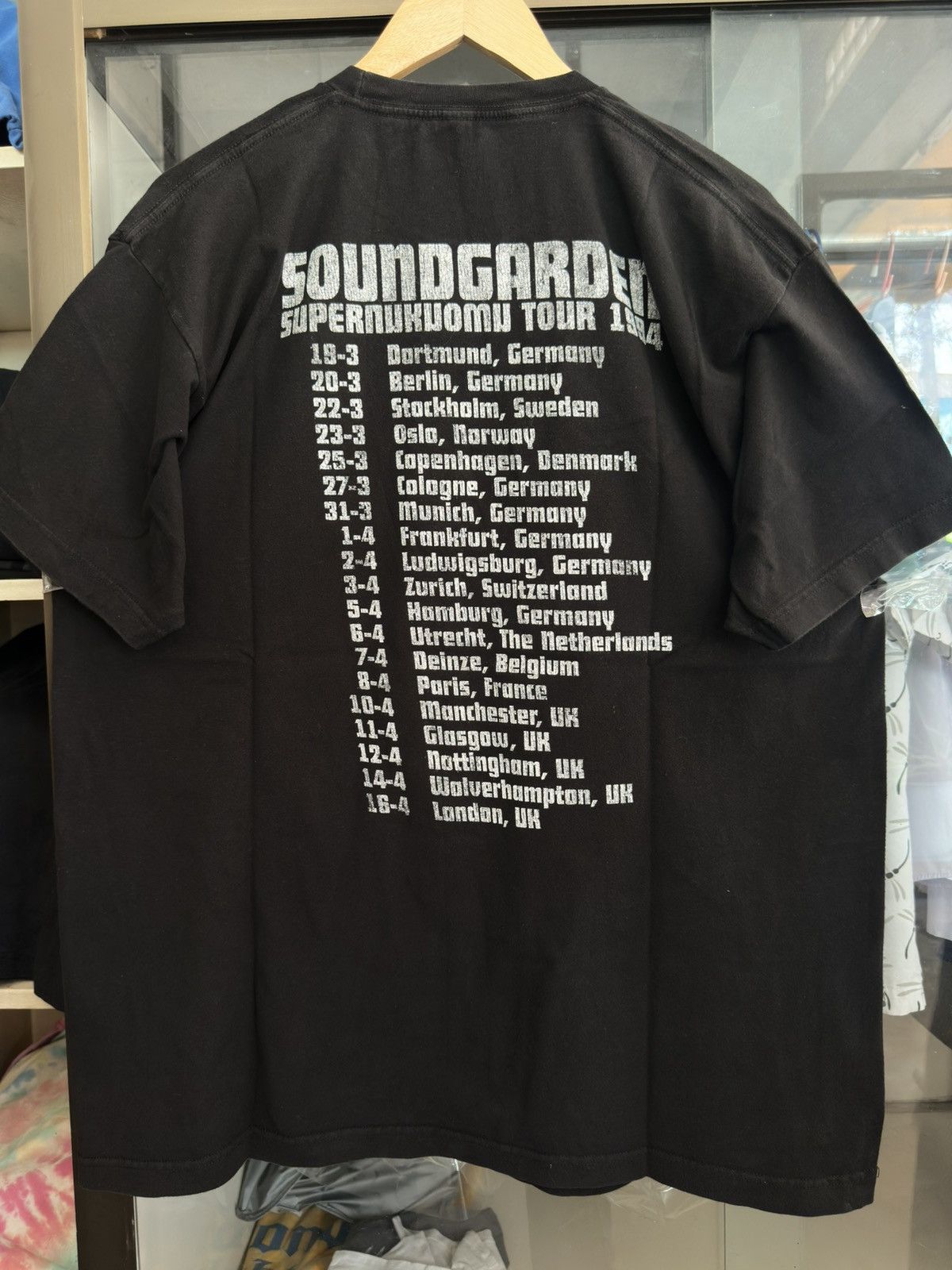 Band Tees Soundgarden 1994 Tour Shirt Size US XL / EU 56 / 4 - 7 Thumbnail