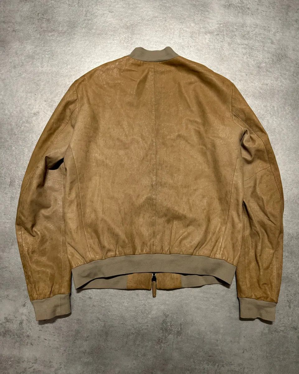 Armani Collezioni Armani Collezioni Biker Soft Beige Leather Jacket Size US M / EU 48-50 / 2 - 3 Thumbnail