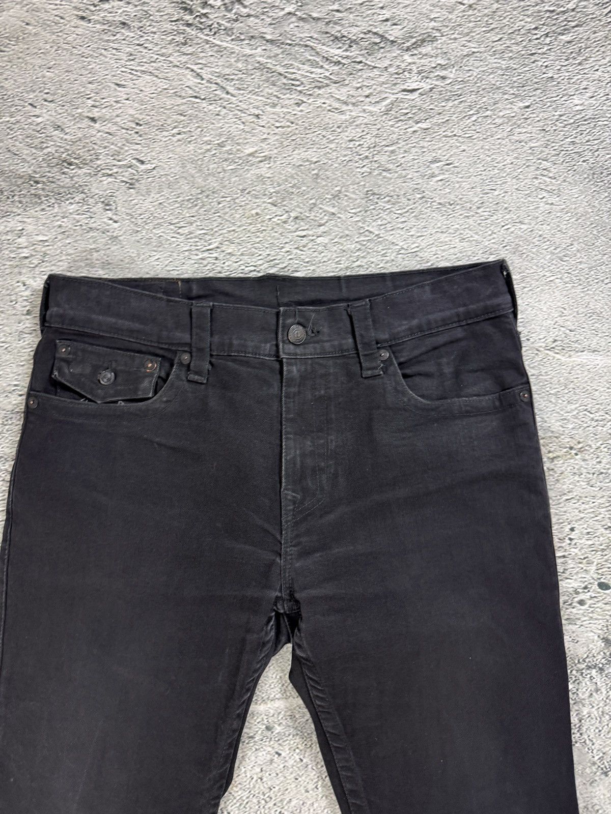True Religion True Religion black jeans white thick stitching Y2K Rocco Size US 34 / EU 50 - 5 Thumbnail