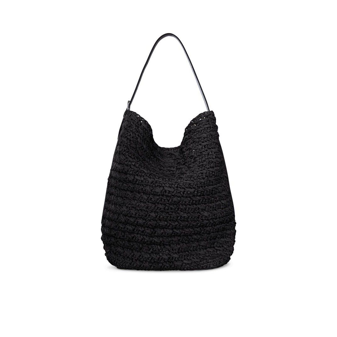 Toteme TOTEME Belted Black Raffia Tote Bag New Size ONE SIZE - 1 Thumbnail