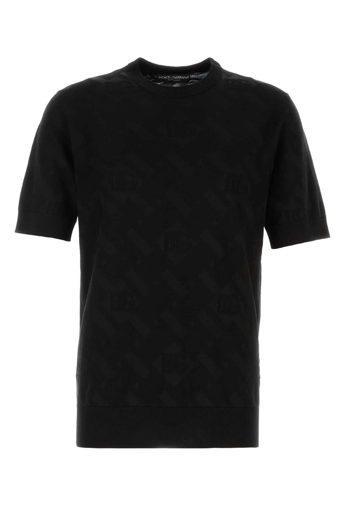 Dolce & Gabbana Black Silk Sweater Size US XL / EU 56 / 4 - 1 Thumbnail