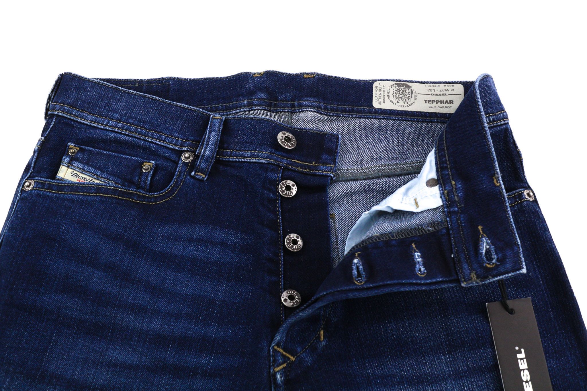 Diesel TEPPHAR R86L0 W27/L32 Stretch Washed Blue Jeans 40202 Size US 27 - 5 Thumbnail