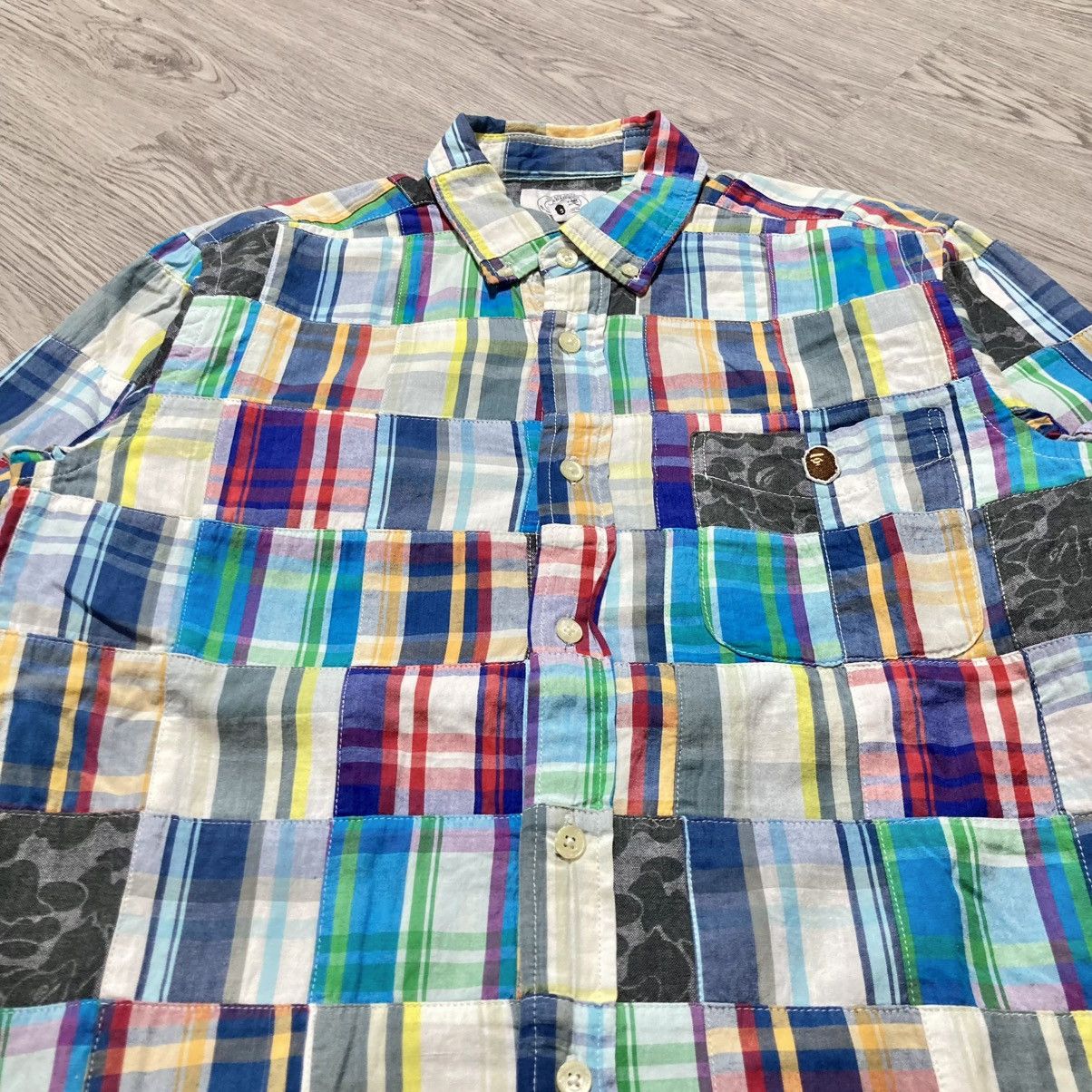 Bape OG Bape A Bathing Ape Camo Patchwork Long Slevee Shirt Size US S / EU 44-46 / 1 - 6 Thumbnail
