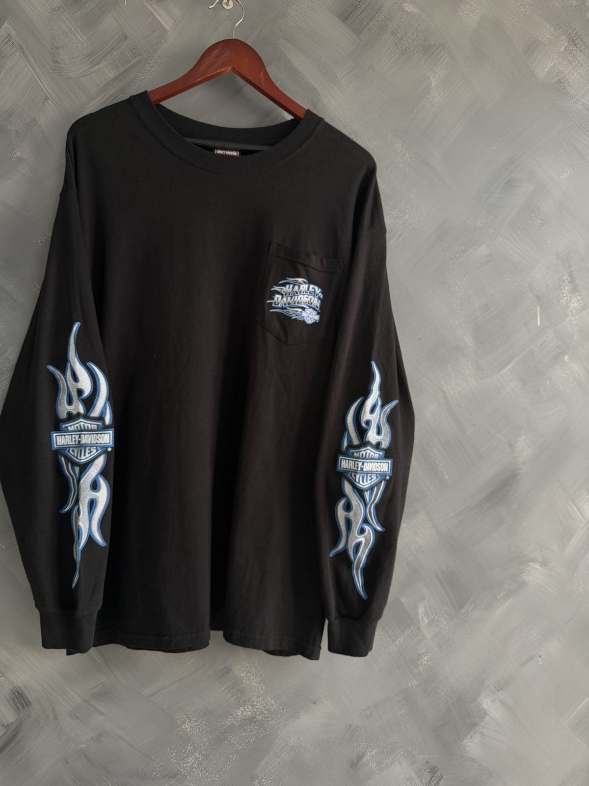 Harley Davidson Harley Davidson Blue Flames INSANE Size US XL / EU 56 / 4 - 6 Thumbnail