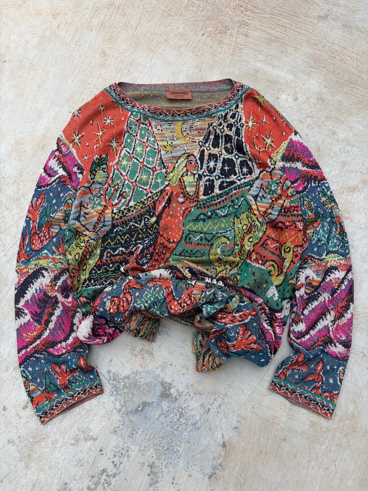 Missoni Vintage 90s Missoni 3D Knit Sweater Size US S / EU 44-46 / 1 - 3 Thumbnail