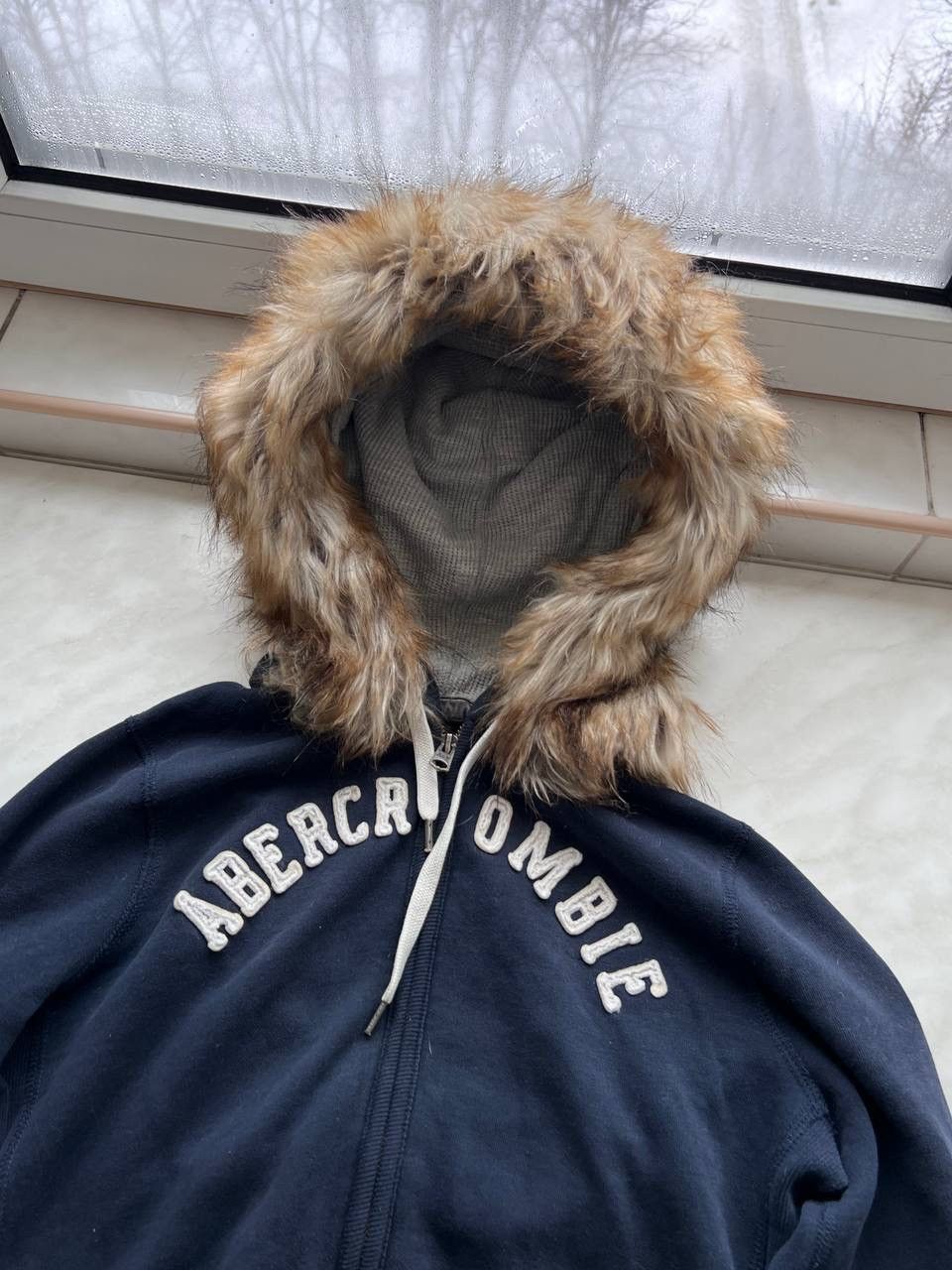 Abercrombie & Fitch Y2K Abercrombie & Fitch Faux Fuzzy Fur Hoodie Lgb Style Size L / US 10 / IT 46 - 5 Thumbnail