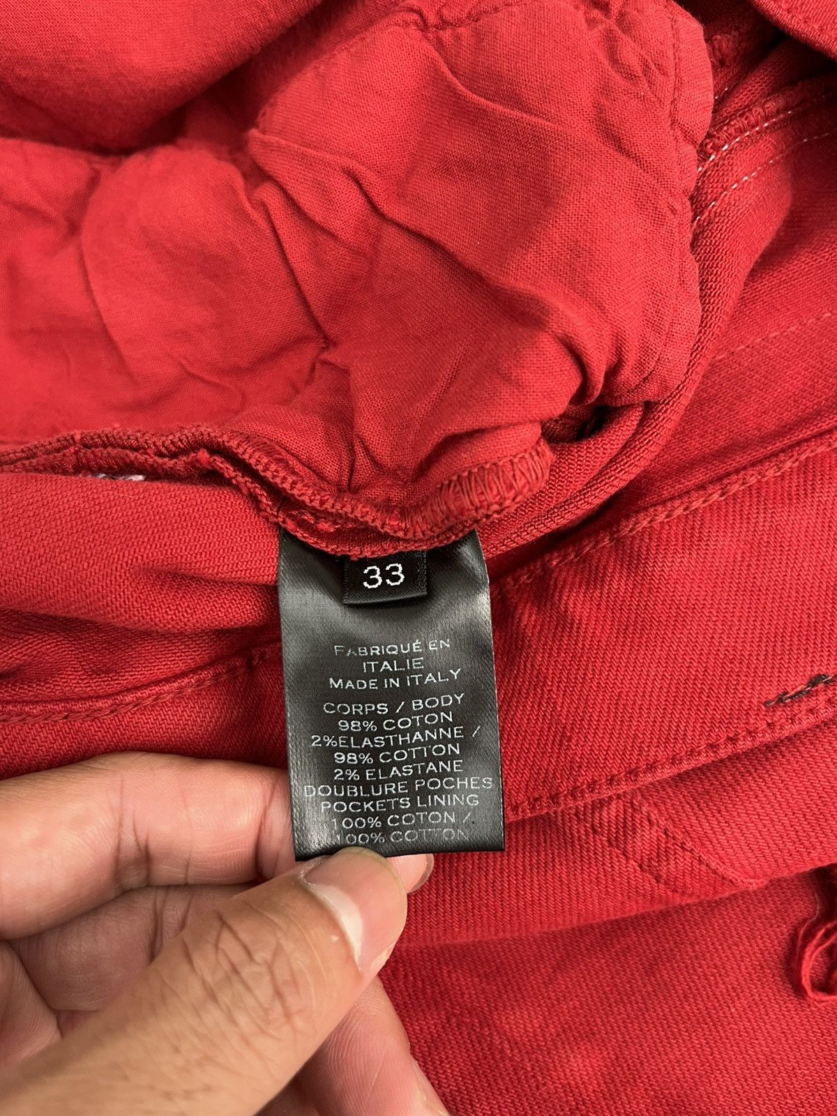 Balmain BALMAIN RED DISTRESSED PANTS Size US 33 - 7 Thumbnail