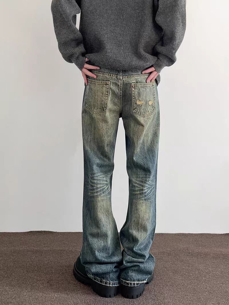 Japanese Brand × Jean High Street Vintage Washed Straight Leg Micro Flare Jeans Size US 29 - 3 Thumbnail