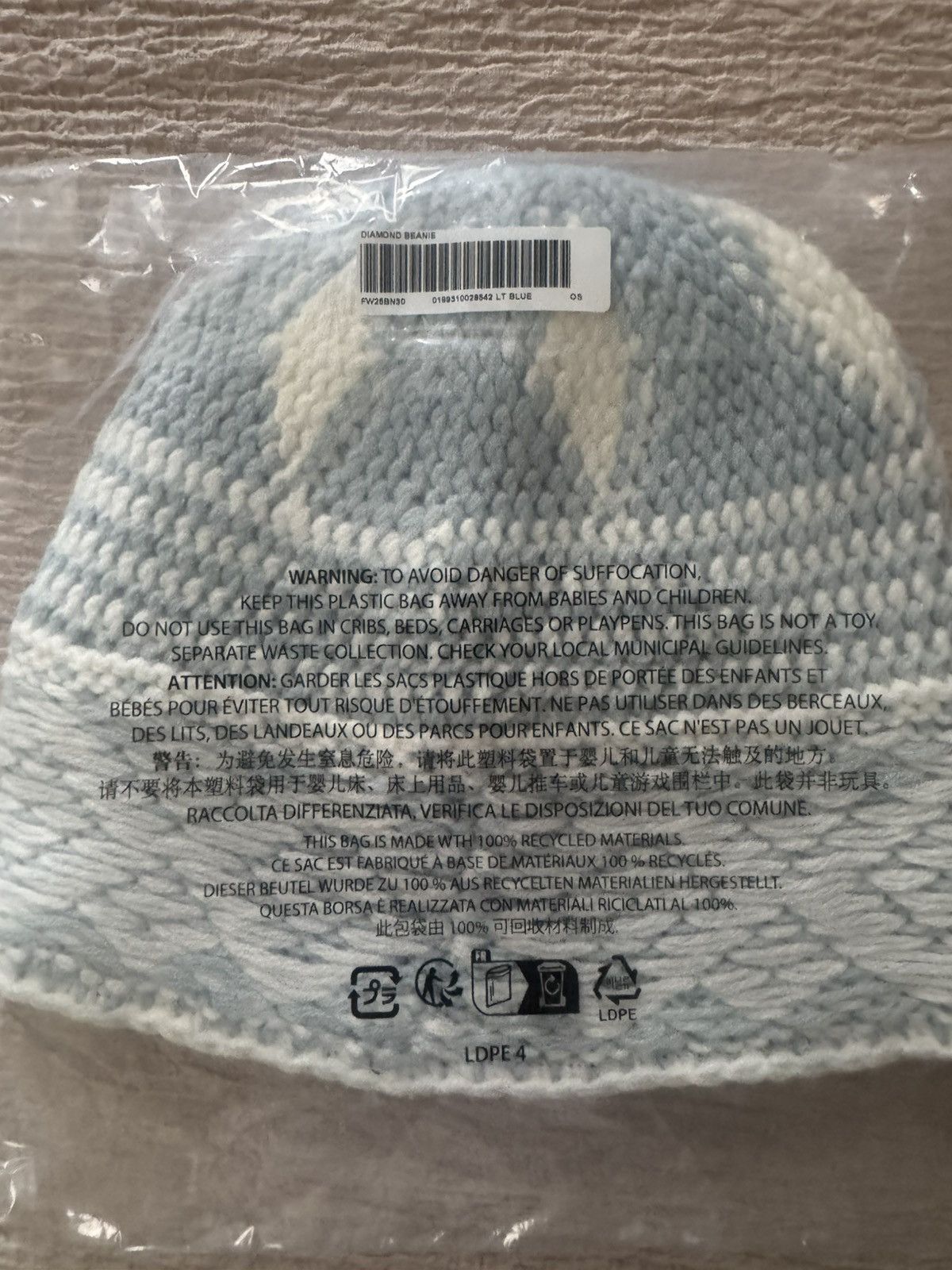 Supreme Supreme Diamond Beanie Size ONE SIZE - 2 Thumbnail