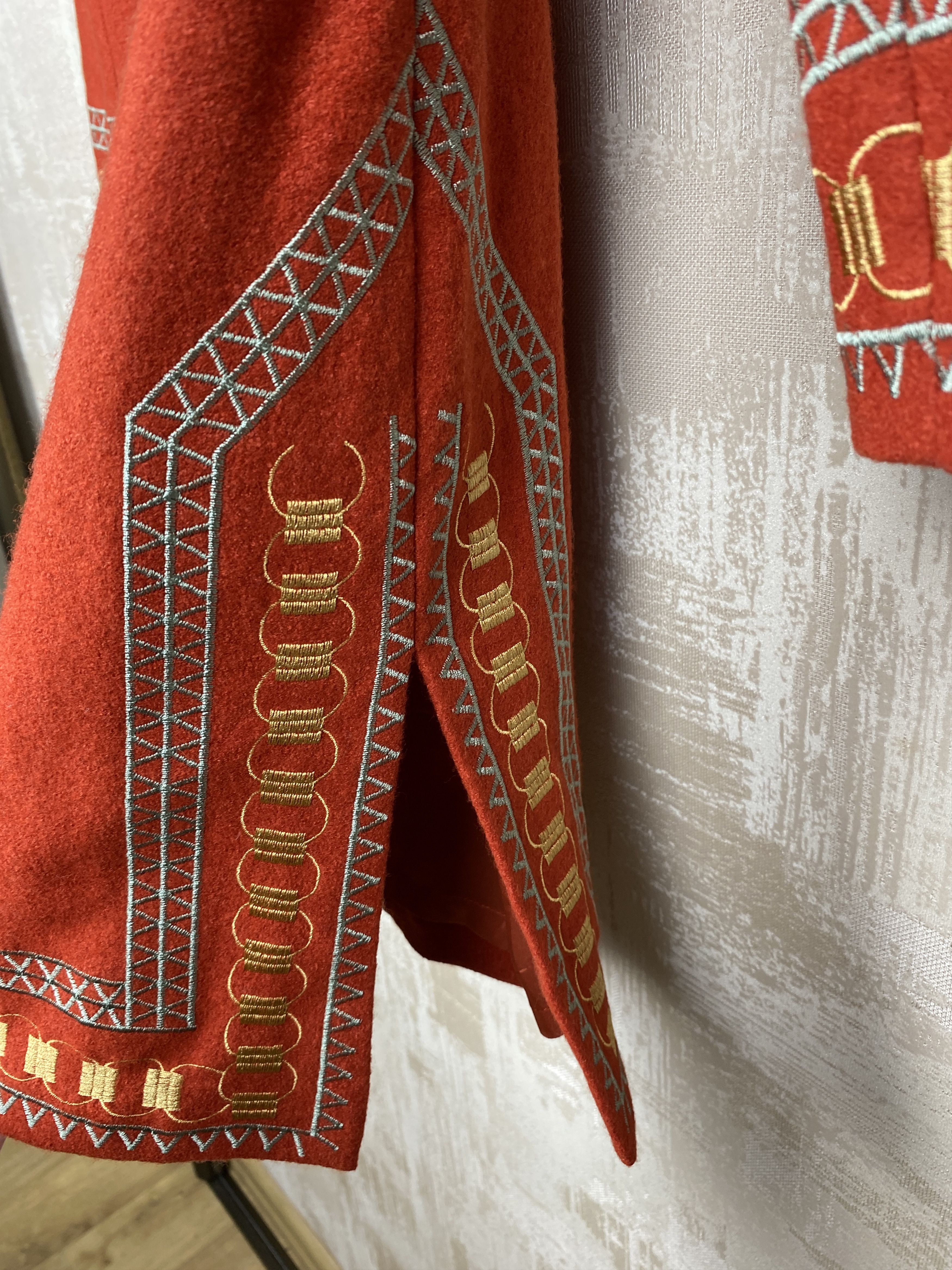 Anna Sui Anna Sui Wool Orange Bohemian Embroidered Details Coat Size M / US 6-8 / IT 42-44 - 8 Thumbnail