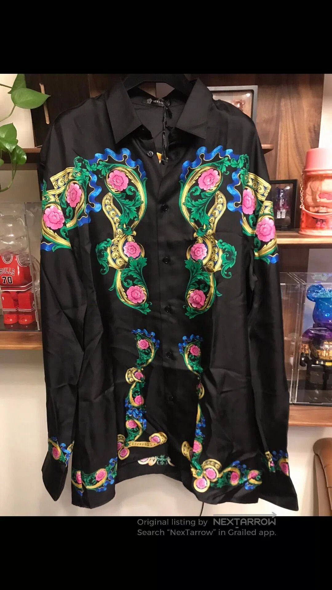 Versace Versace Long-Sleeve Silk Floral Shirt. Size US M / EU 48-50 / 2 - 1 Thumbnail