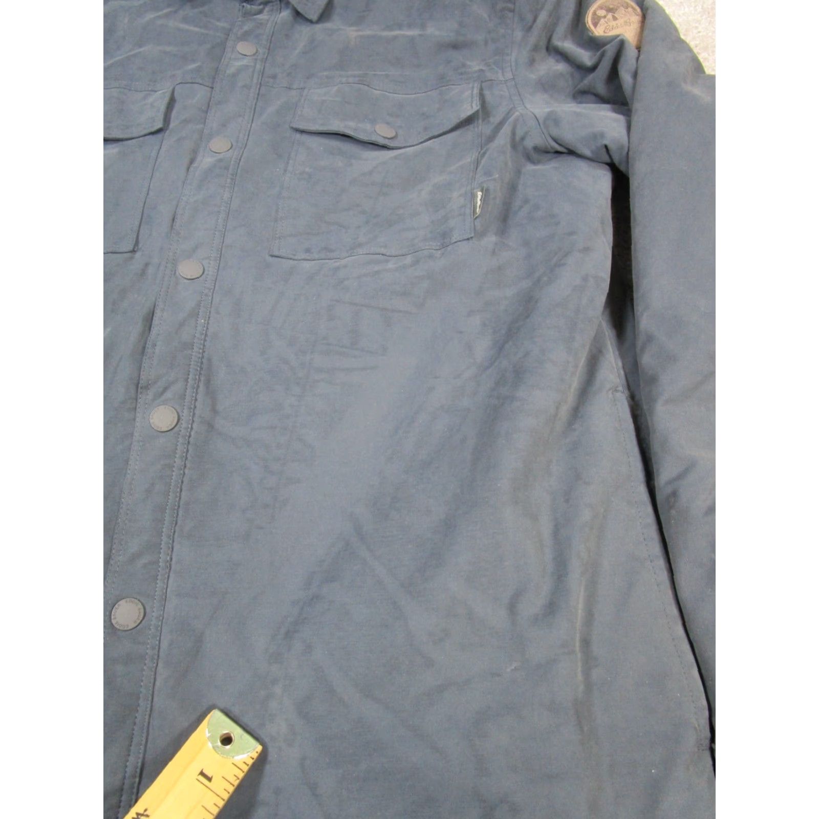Eddie Bauer Eddie Bauer Jacket Adult Medium Blue Flannel Lined Cotton Blend Button Up Mid-Length Mens Size US M / EU 48-50 / 2 - 6 Thumbnail