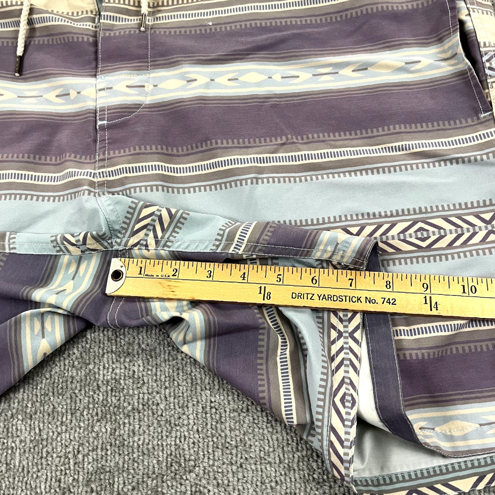 Faherty FAHERTY Swim Trunks Mens Size 40 Multicolor Striped Board Shorts 7" Unlined Drawstring Elastic Waist Men Beach Sports Size US 40 / EU 56 - 7 Thumbnail