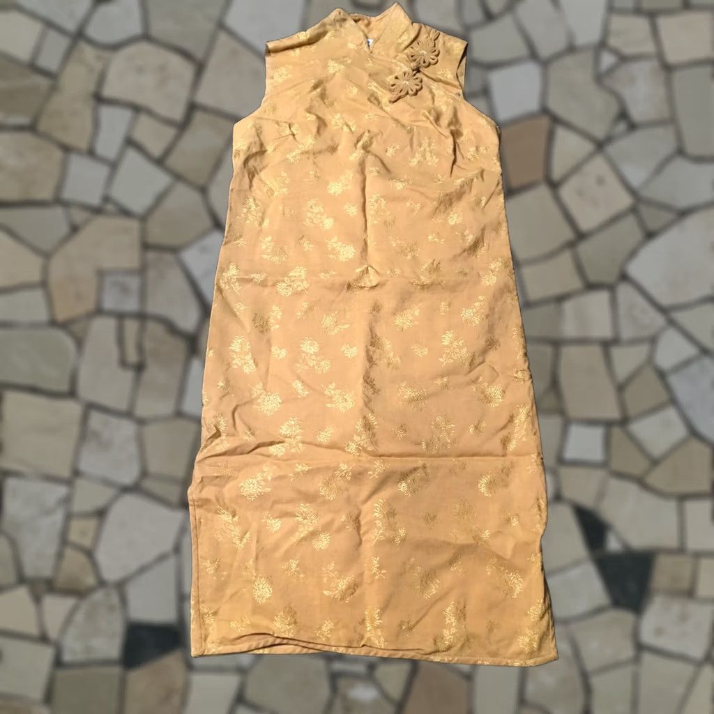Paradise paradise Women Vintage 80s Hawaiian Maxi Dress sleeveless floral gold mustard M bohemian retro 60s 70s 80s Beach flowy dress Womens Size M / US 6-8 / IT 42-44 - 1 Thumbnail