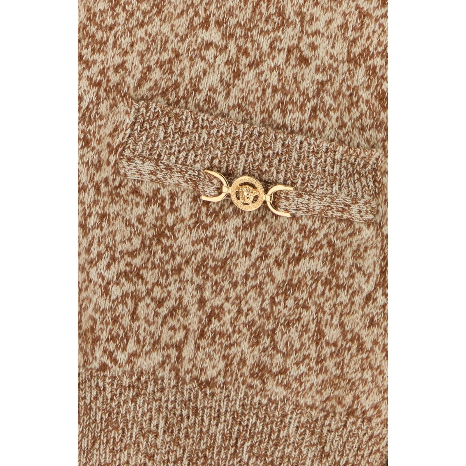 Versace VERSACE Two-Tone Wool Blend Cardigan New And Authentic (Wome Size L / US 10 / IT 46 - 3 Thumbnail