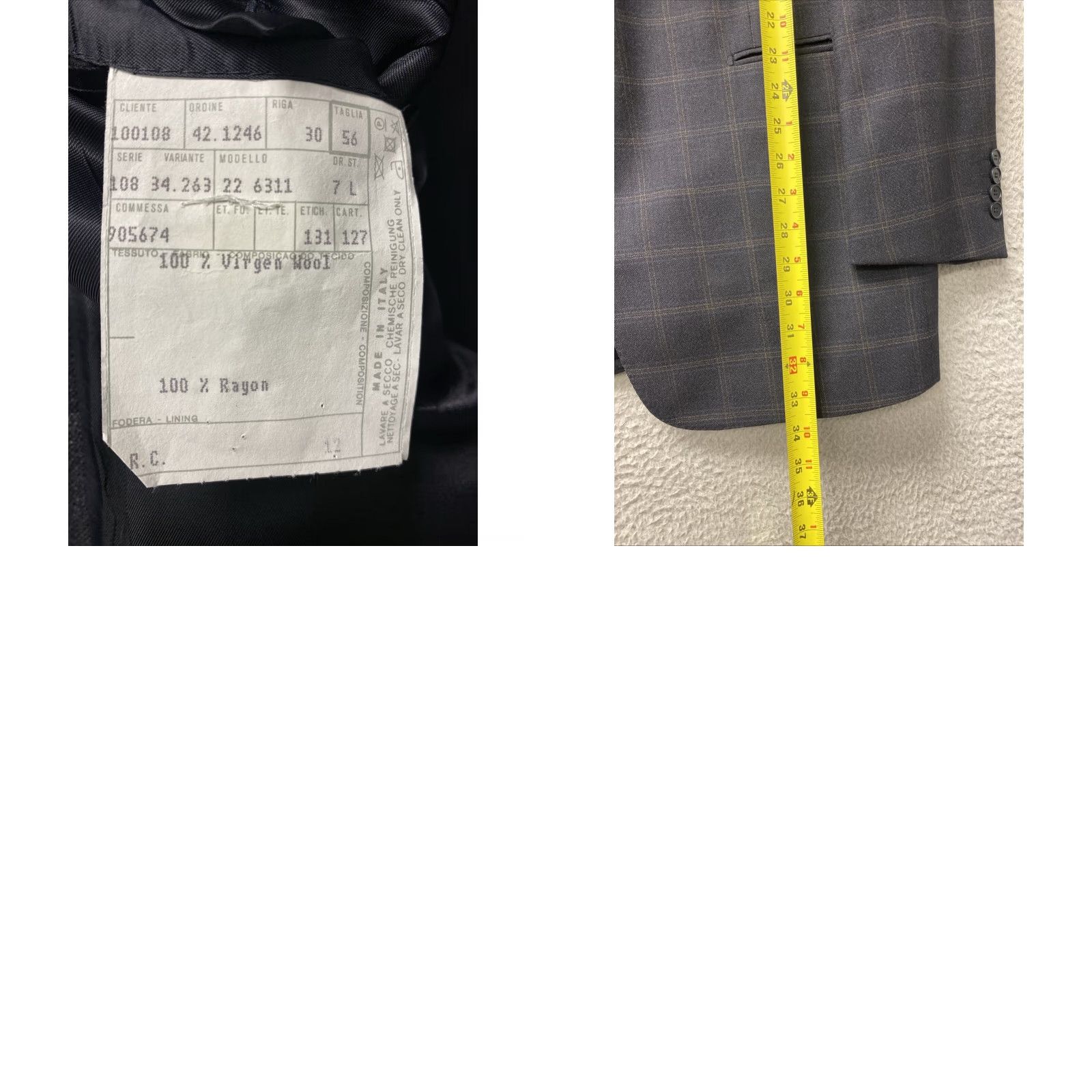 Faconnable Façonnable Windowpane Plaid Sport Coat Blazer 46R Wool Dark Gray /97-81 FACONNABLE Windowpane Plaid Sport Coat Blazer 46R Wool Gray Dark 97-81 Size 46R - 8 Thumbnail