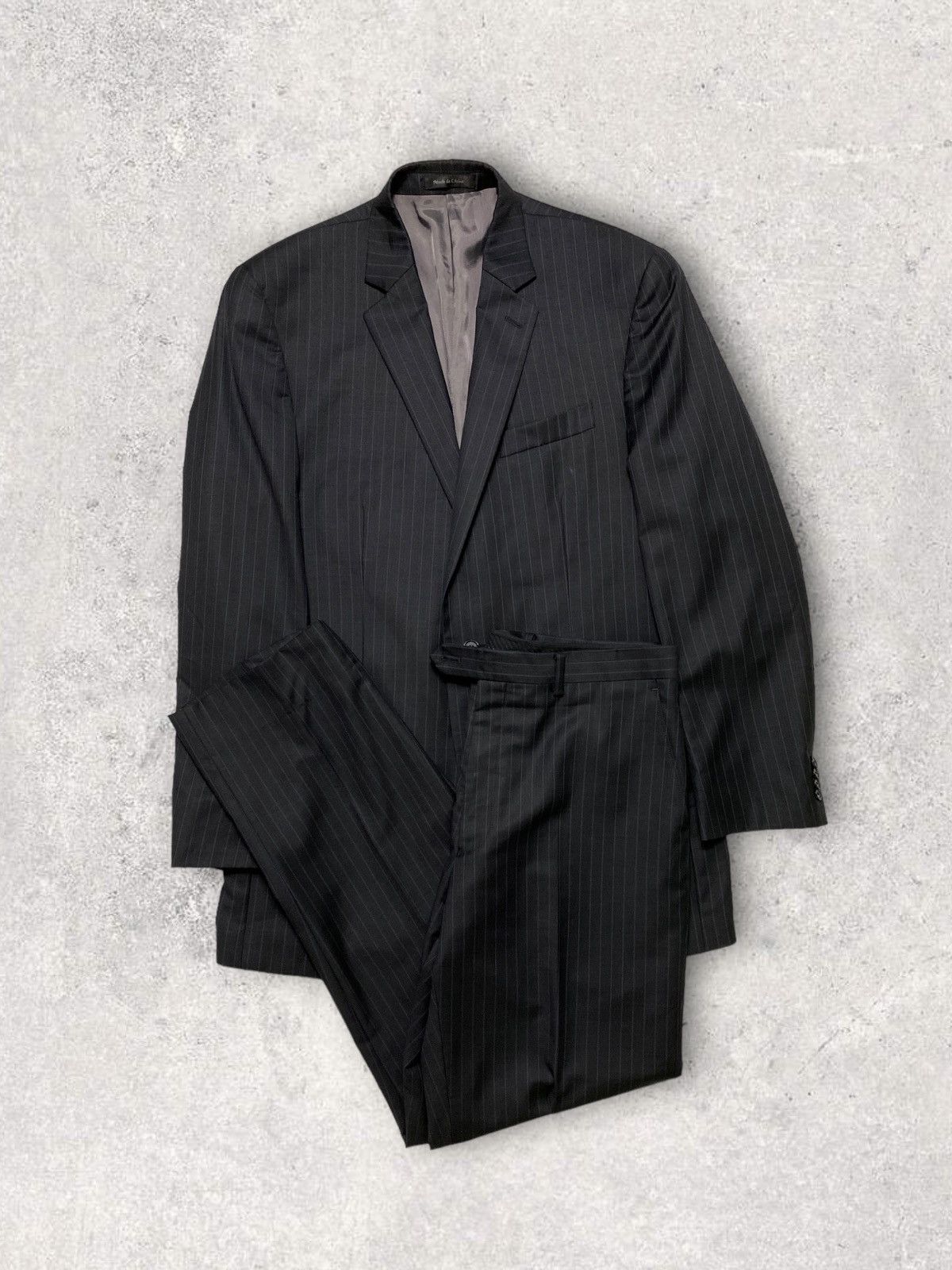 Designer × Michael Kors Michael kors suit blazer pants trousers striped black Size 42L - 1 Thumbnail