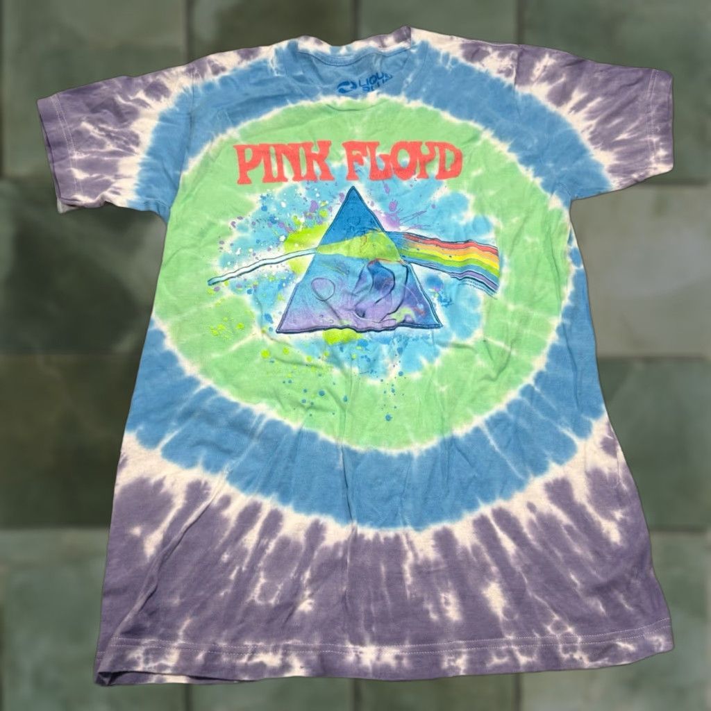 Liquid Blue VINTAGE Pink Floyd Tie-Dye Shirt Blue Green Psychedelic Band Tee Sz S Size US S / EU 44-46 / 1 - 1 Thumbnail