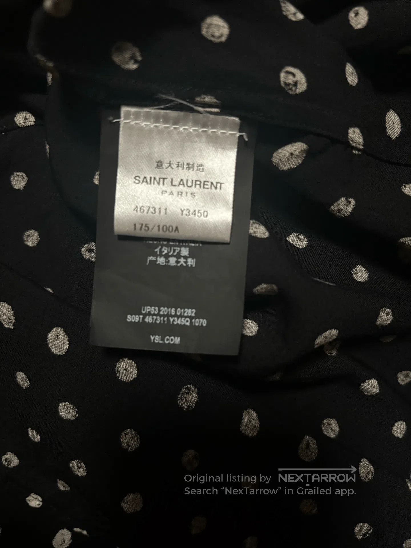 Saint Laurent Paris Saint Laurent 2017SS Polka Dot Shirt. Size US M / EU 48-50 / 2 - 5 Thumbnail