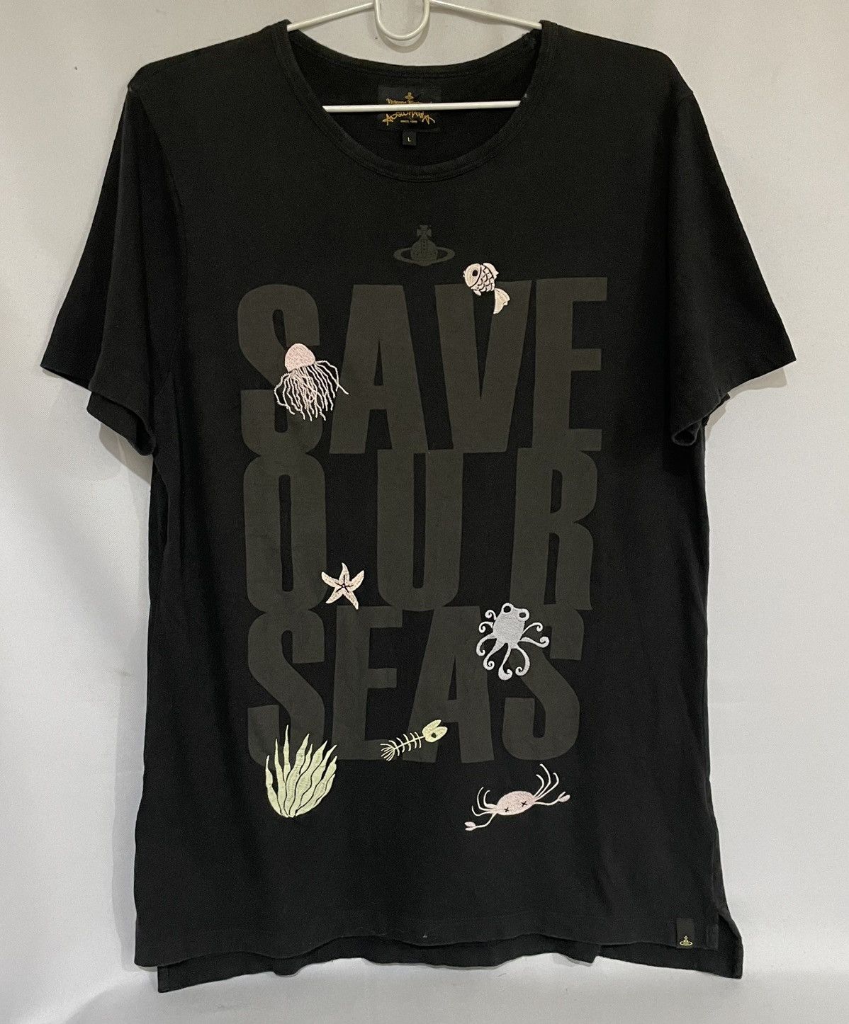 Vivienne Westwood Black Tee – Save Our Seas Size US L / EU 52-54 / 3 - 23 Thumbnail