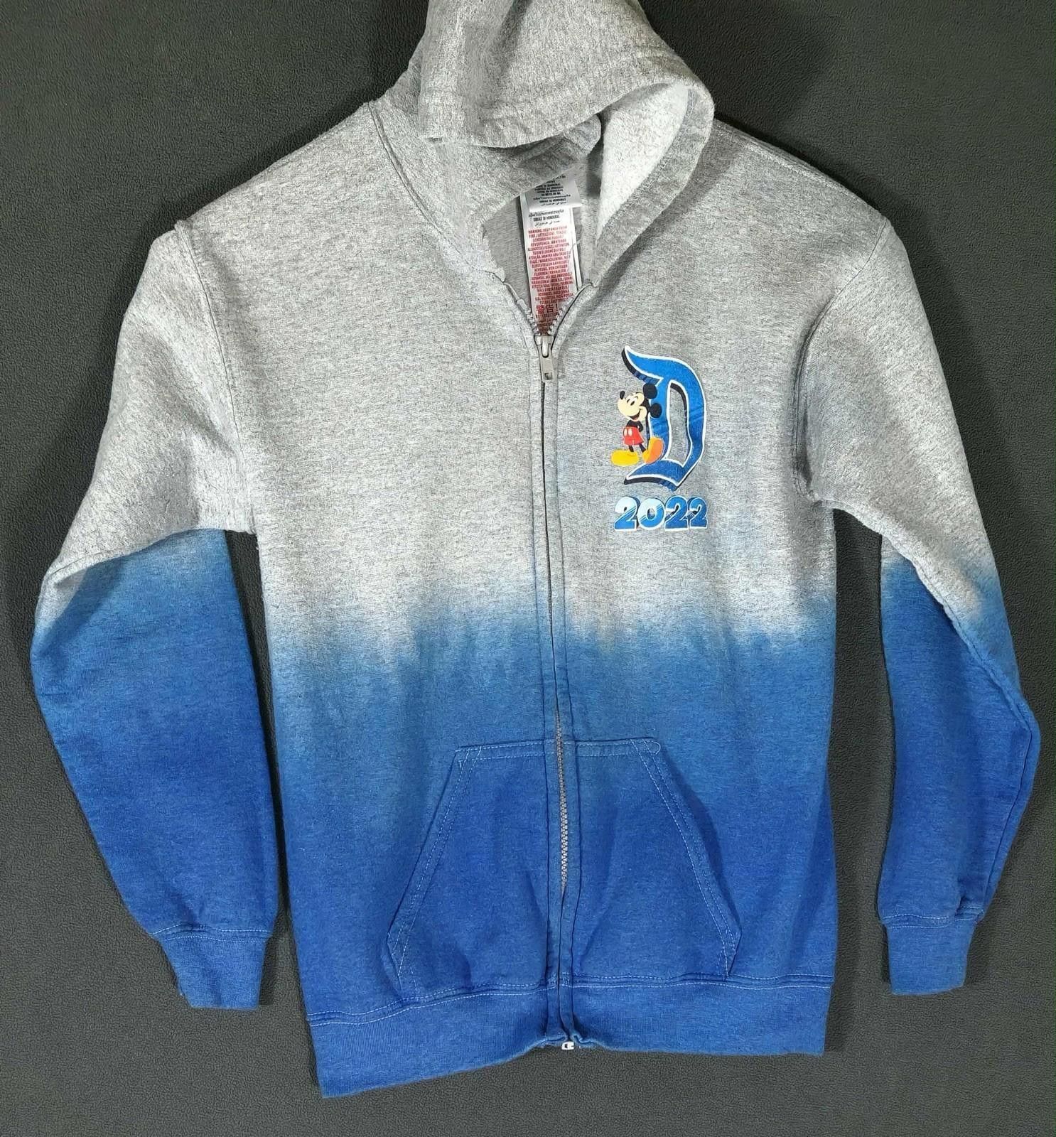 Disney Disneyland 2022 Mickey Mouse Hoodie Zip Up Gray Blue Kids #3 Size US M / EU 48-50 / 2 - 1 Thumbnail