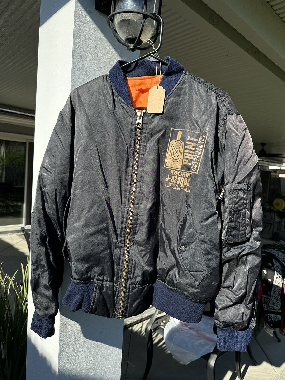 image of Navy Blue Bomber Vintage Alpha Industries Rothco, Men's (Size Medium)