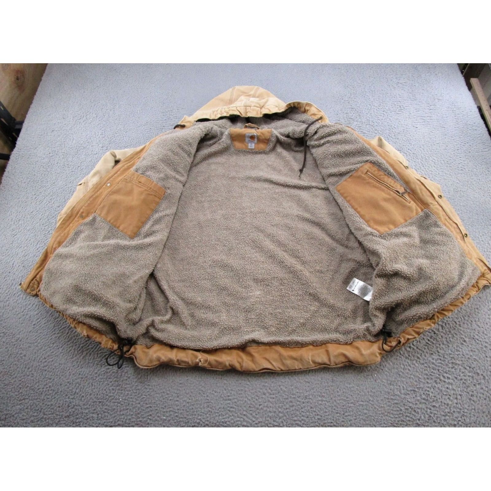 Carhartt Carhartt Jacket Hooded Work Jacket Brown 2XLT Lined Heavyweight Sherpa Carhartt Blanket Lined Mens Cashmere Outdoors N/A Size US XXL / EU 58 / 5 - 3 Thumbnail