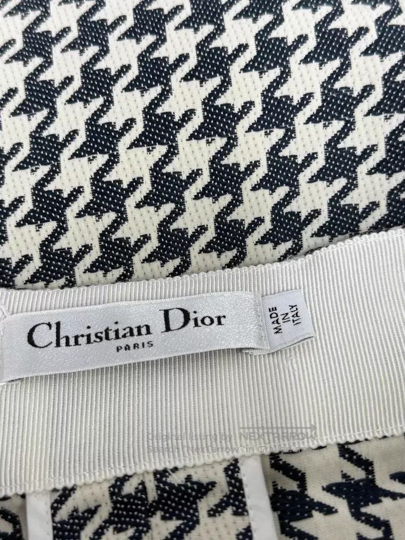 Dior Dior Black and white checkered skirt Size 42" / US 20 - 4 Thumbnail