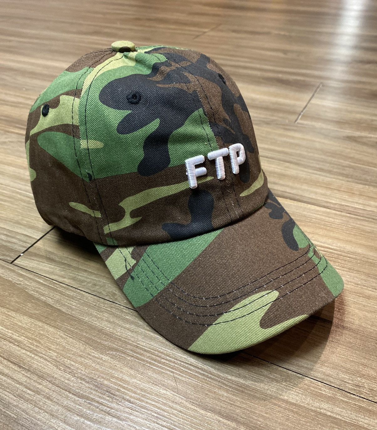Fuck The Population FTP 6 Panel Hat Woodland Camo NEW Size ONE SIZE - 1 Thumbnail