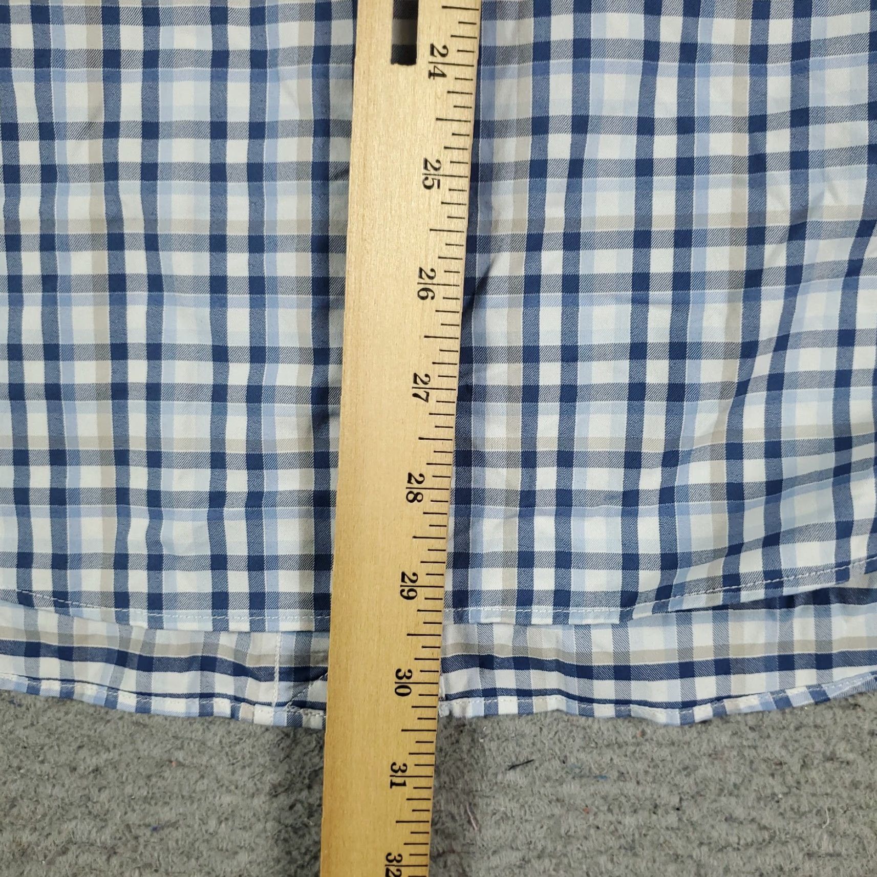 UNTUCKit UNTUCKit Shirt Mens 2XL Blue Plaid Nylon Button-Up Long Sleeve Shirt Size US XXL / EU 58 / 5 - 4 Thumbnail