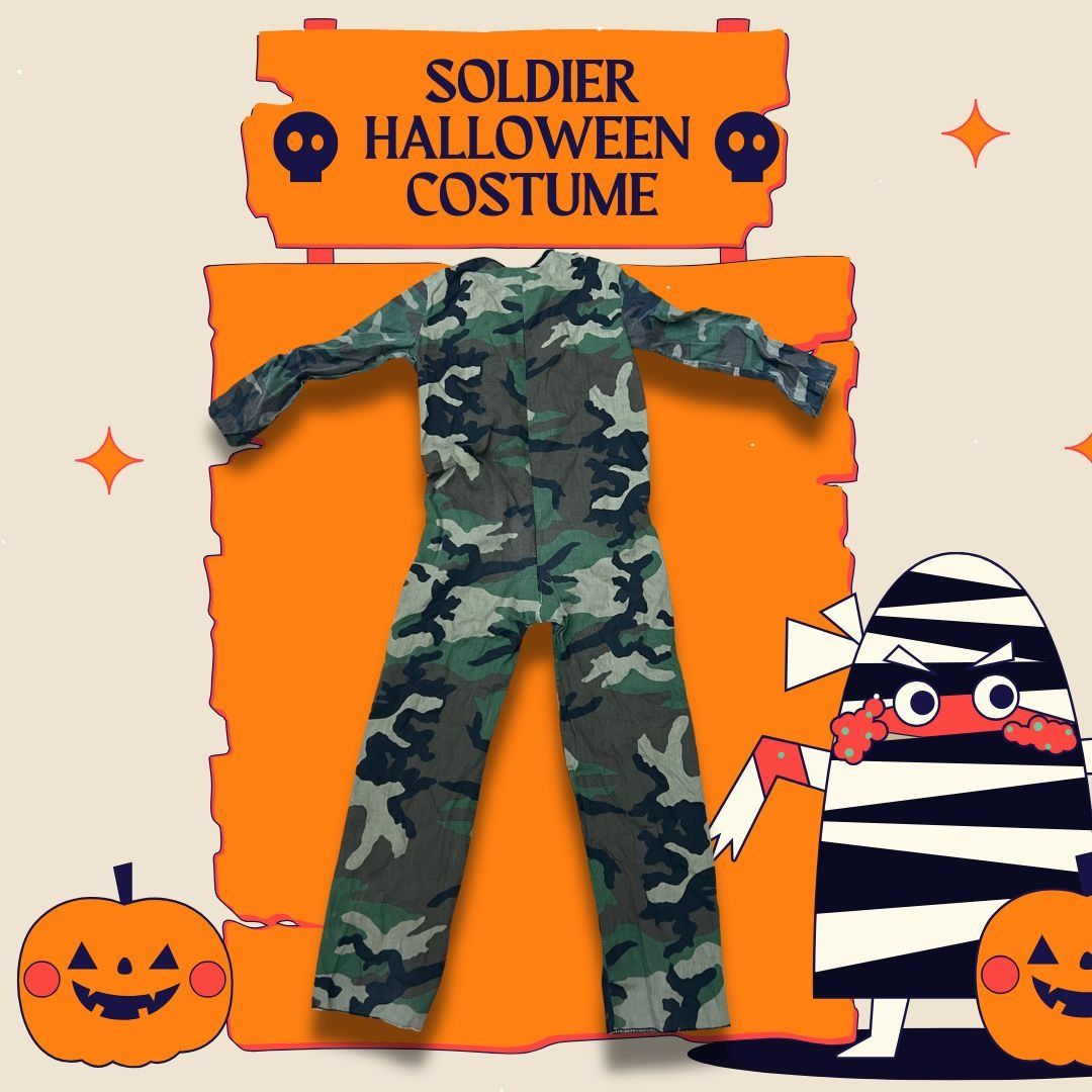 Other Kids Camouflage Soldier Halloween Costume With Accessories Size US M / EU 48-50 / 2 - 1 Thumbnail