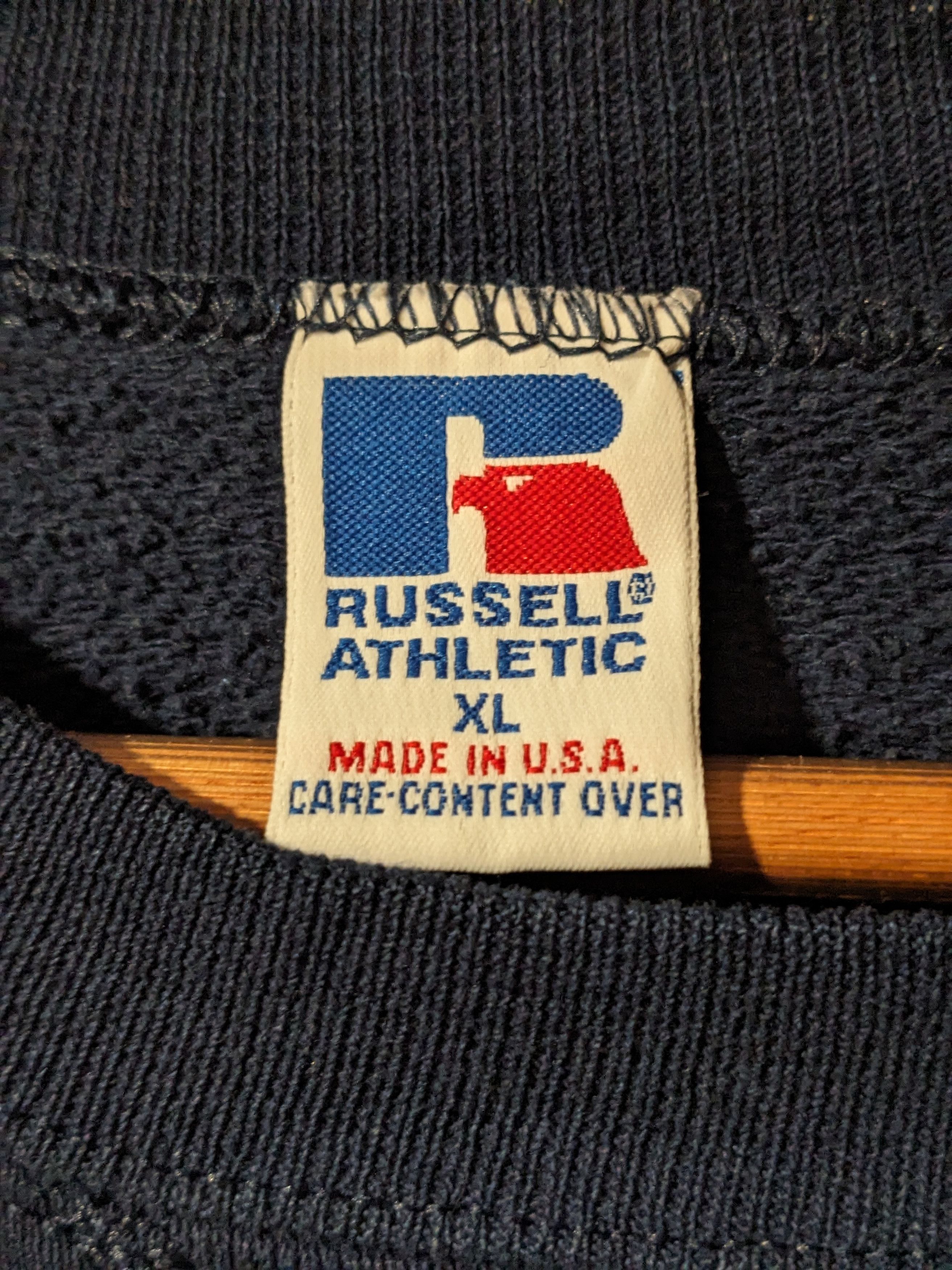 Russell Athletic × Vintage Vintage 90s Russell Athletic Blank Essential Sweatshirt Size US XL / EU 56 / 4 - 2 Thumbnail