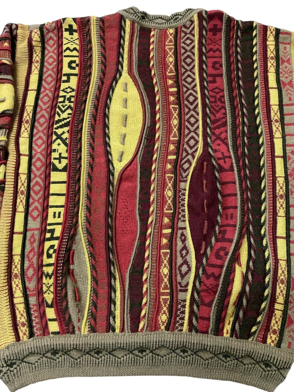 Coogi × Tundra Emaroo Australia 3D Coloured Cable Knit Coogi Style Sweater Size US M / EU 48-50 / 2 - 10 Thumbnail