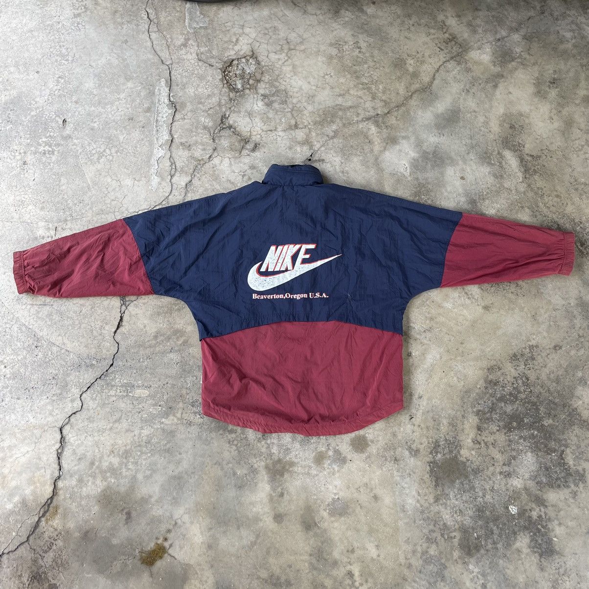 Nike × Vintage 🔥🔥Vintage Nike Big Swoosh Hidden Hoodie Zipper Light Jacket Size US M / EU 48-50 / 2 - 2 Thumbnail