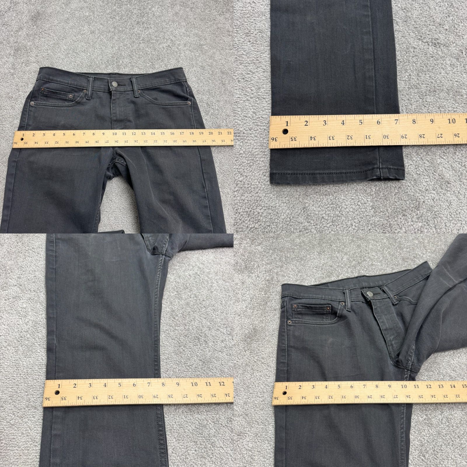 Levi's Levi's 511 Slim Fit Jeans Mens 32x30 Dark Gray Denim 5-Pocket Straight Casual Size US 32 / EU 48 - 10 Thumbnail