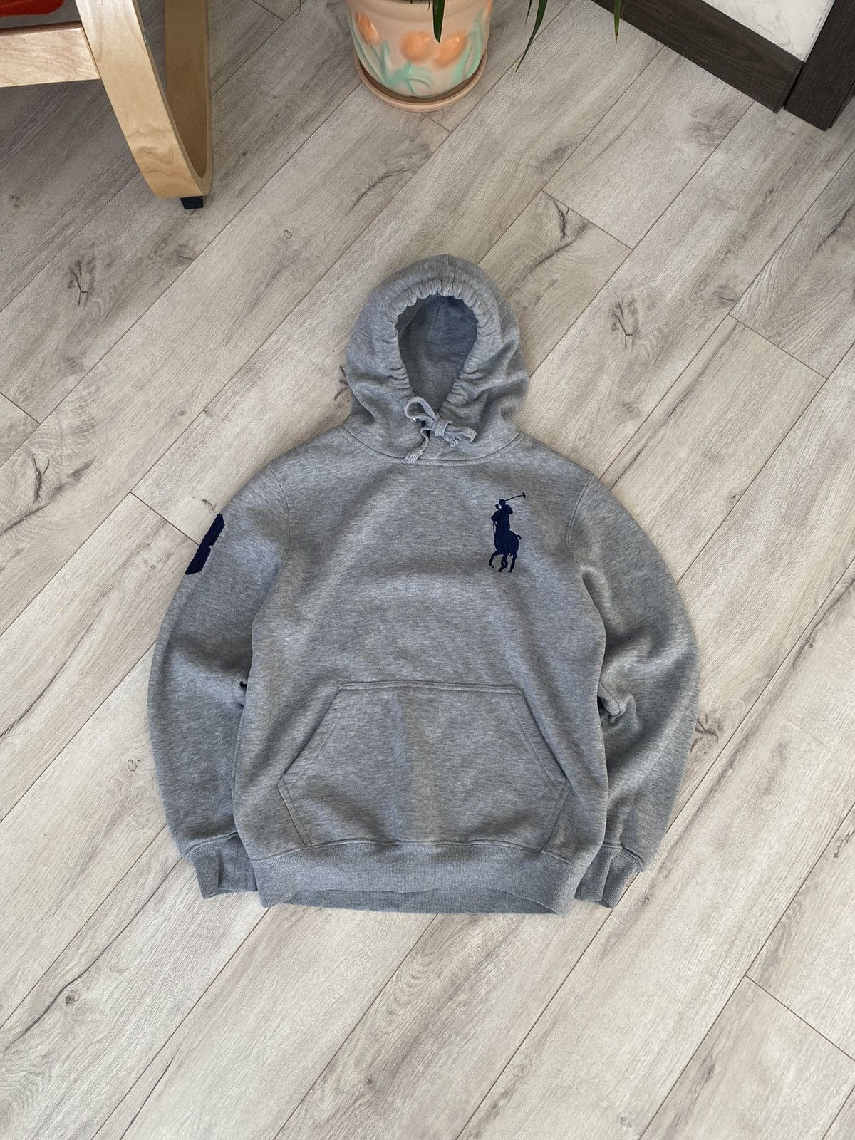 Polo Ralph Lauren Polo Ralph Lauren Vintage Hoodie Baggy 3 Big Pony Gray Size US S / EU 44-46 / 1 - 2 Thumbnail