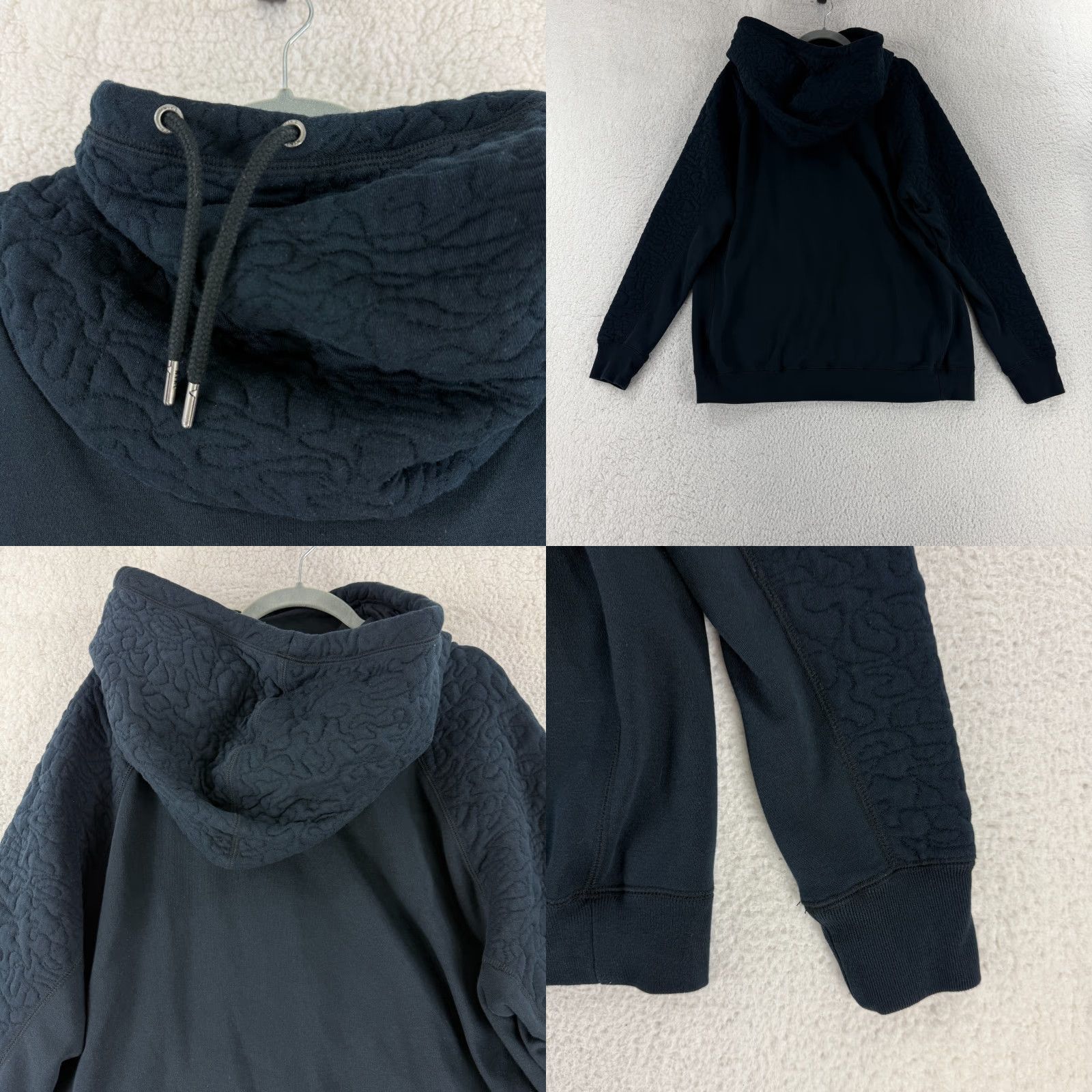 Nike Nike Quilted Rally Hoodie Sweater Womens XL Black Pullover Knit Long Sleeve Casual Size XL / US 12-14 / IT 48-50 - 8 Thumbnail