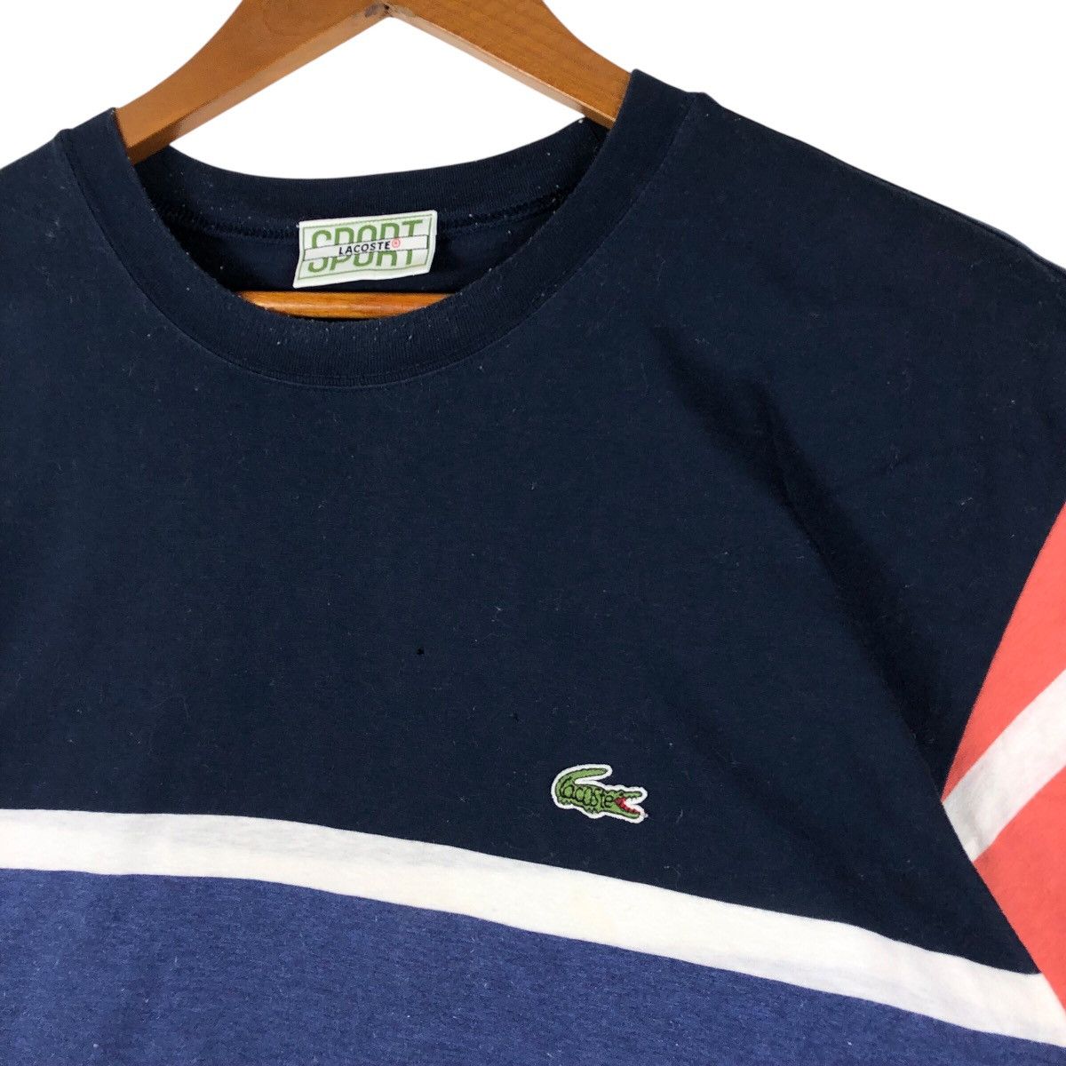 Lacoste LACOSTE Multicolor Stripe T-Shirt Size US M / EU 48-50 / 2 - 4 Thumbnail