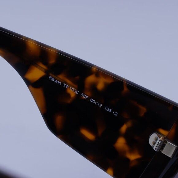 Tom Ford Tom Ford FT1036 56F Raven Sunglasses Havana Aviator Frame Size ONE SIZE - 6 Thumbnail