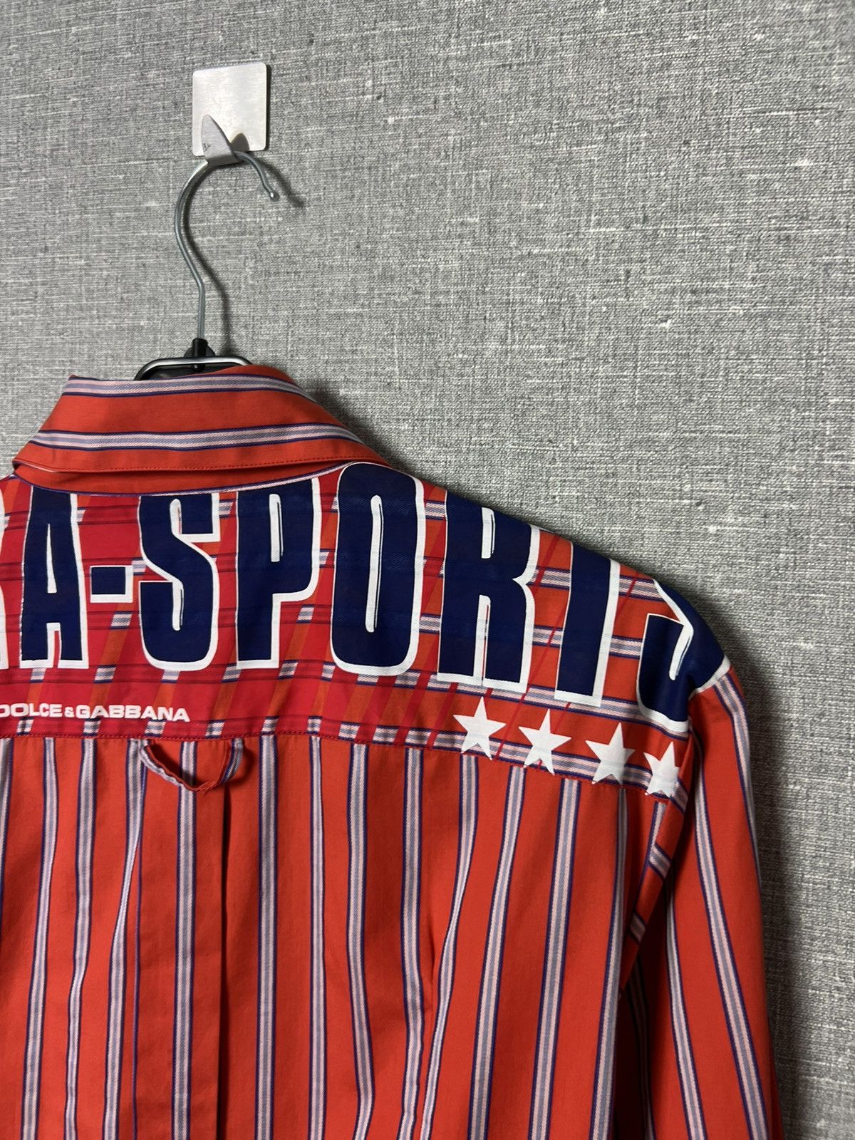 Dolce & Gabbana Dolce Gabbana Button Striped Shirt Big Logo Ultra Sports D&G Size US S / EU 44-46 / 1 - 7 Thumbnail