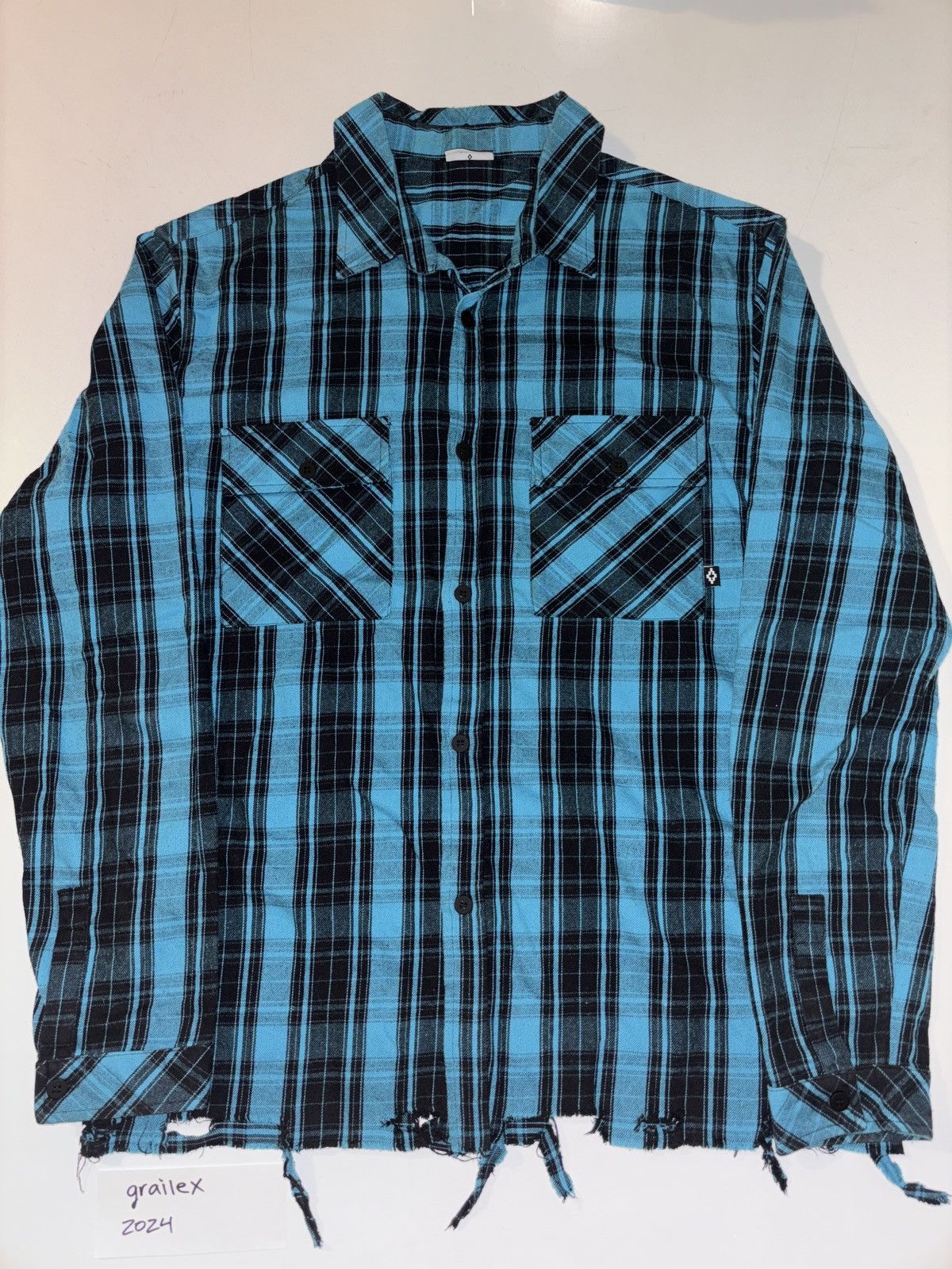 Designer × Marcelo Burlon Ripped Button Up Size US L / EU 52-54 / 3 - 1 Thumbnail