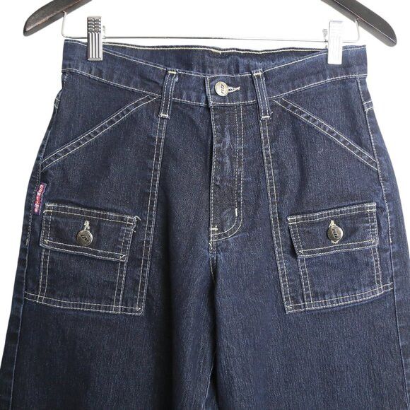 Vintage Vintage New Time High Waisted Pocket Stitch Jeans Size 27" / US 4 / IT 40 - 2 Thumbnail