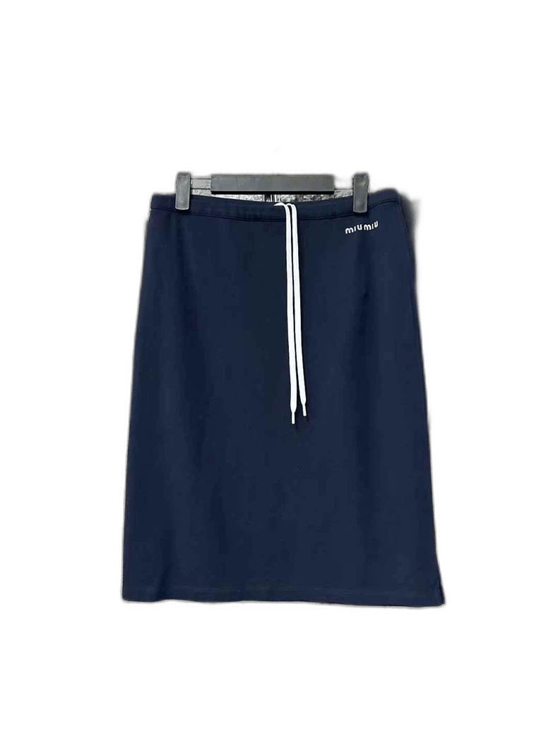 Miu Miu Miu Miu Knitted Drawstring Midi Skirt Size 23" - 1 Thumbnail